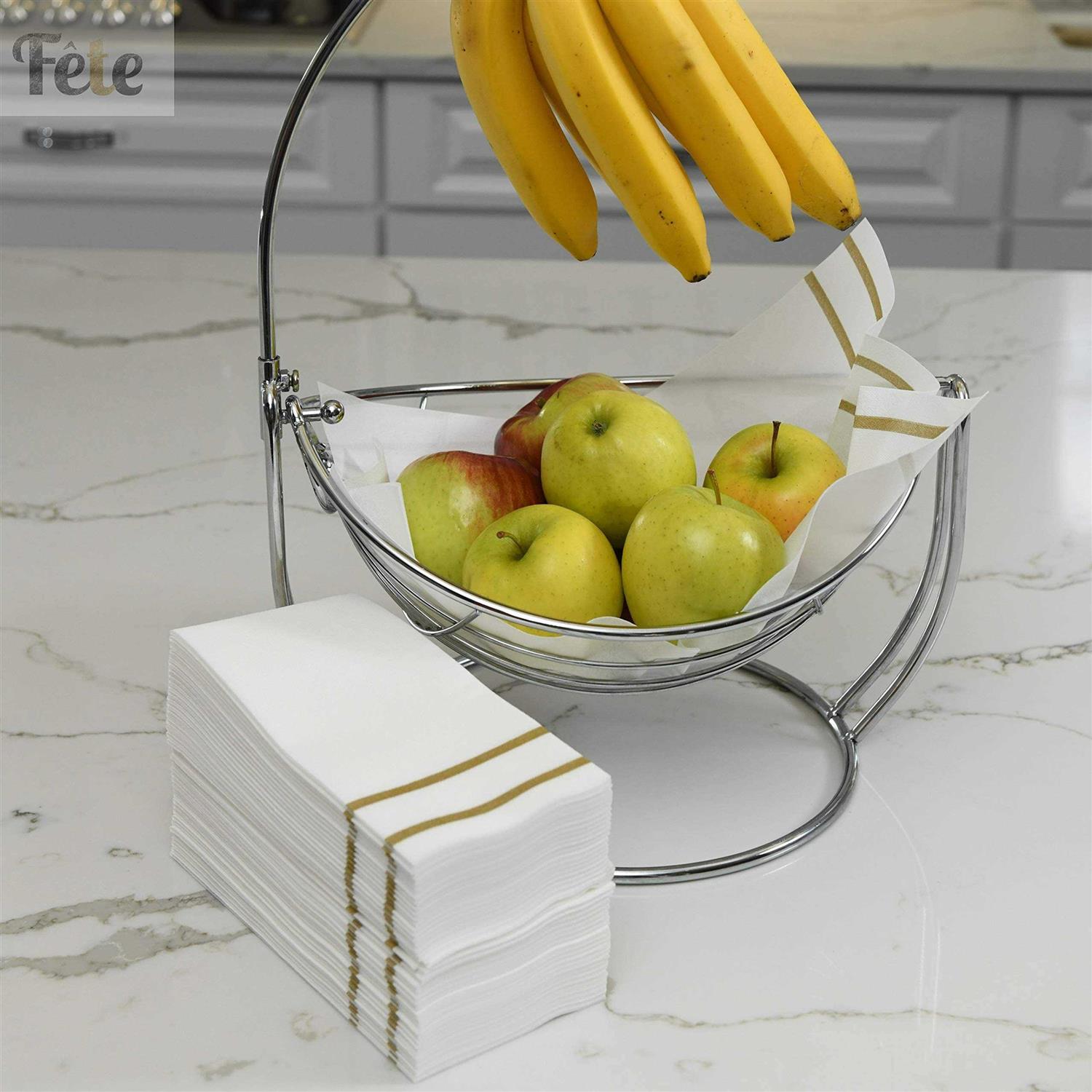 Fete Hand Towels For Bathroom Design 50 Linen-Feel Guest Towels - Image 3