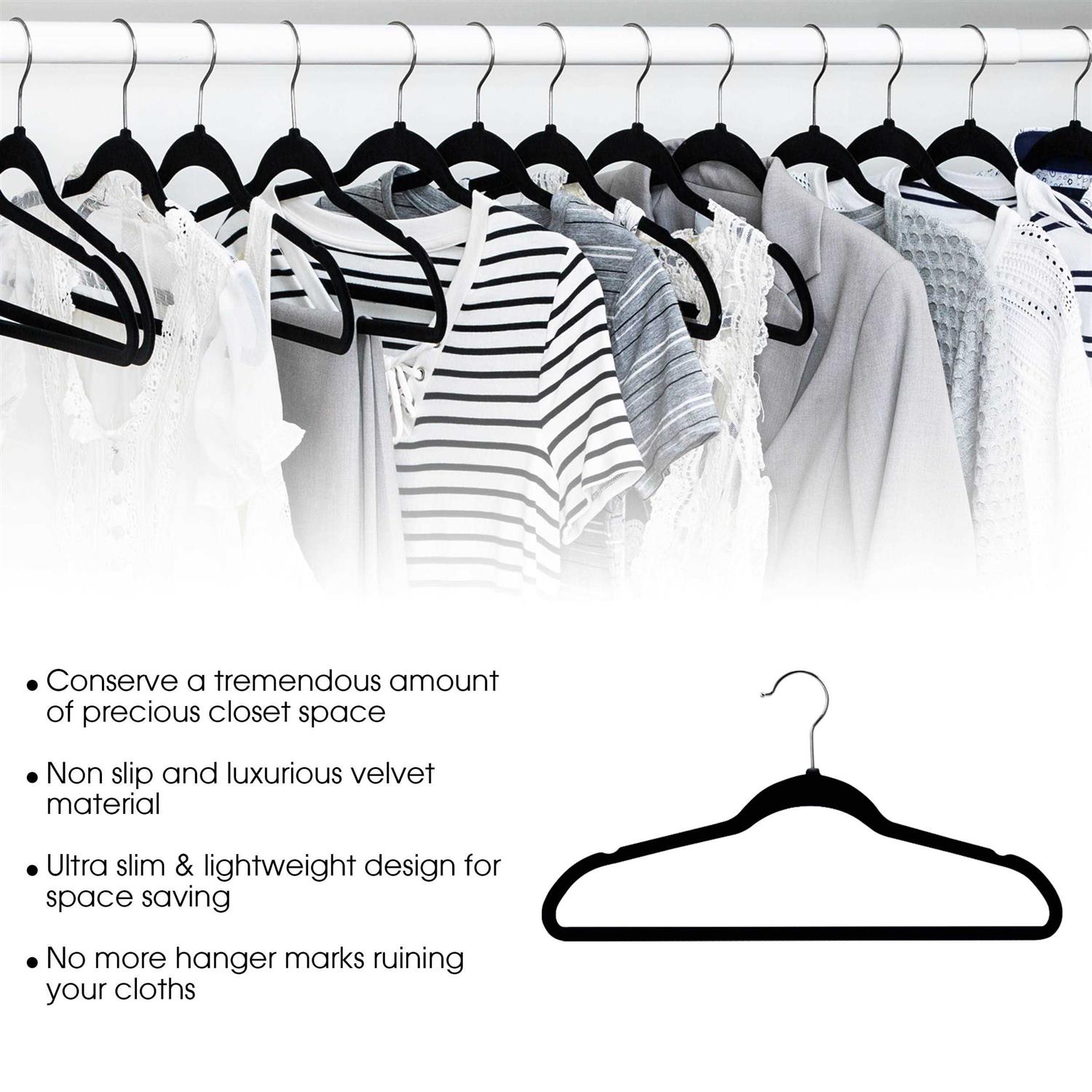 Elama Velvet Slim Profile Heavy Duty Hangers - Image 3