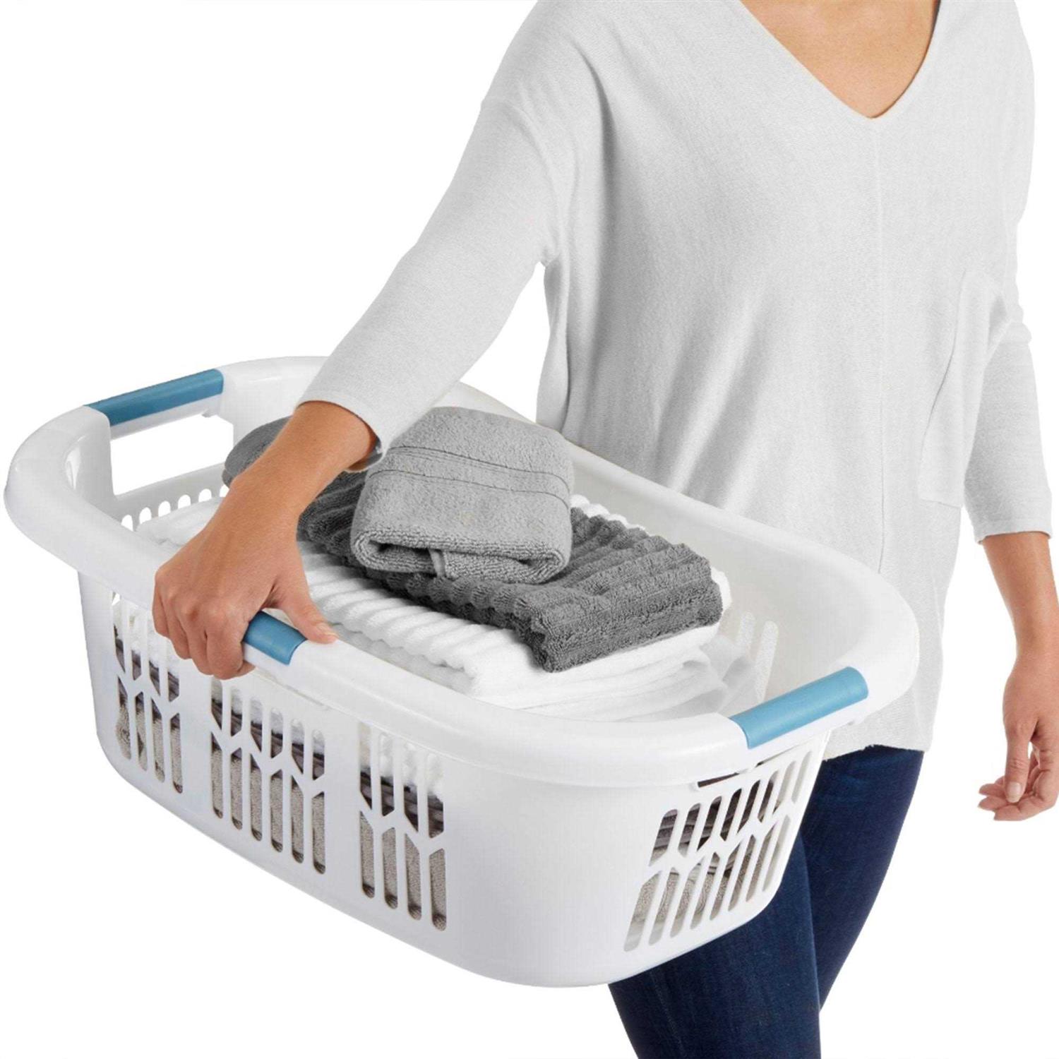 Rubbermaid 2.1 Bushel Large Hip-Hugger Portable Plastic Laundry Basket - Image 3