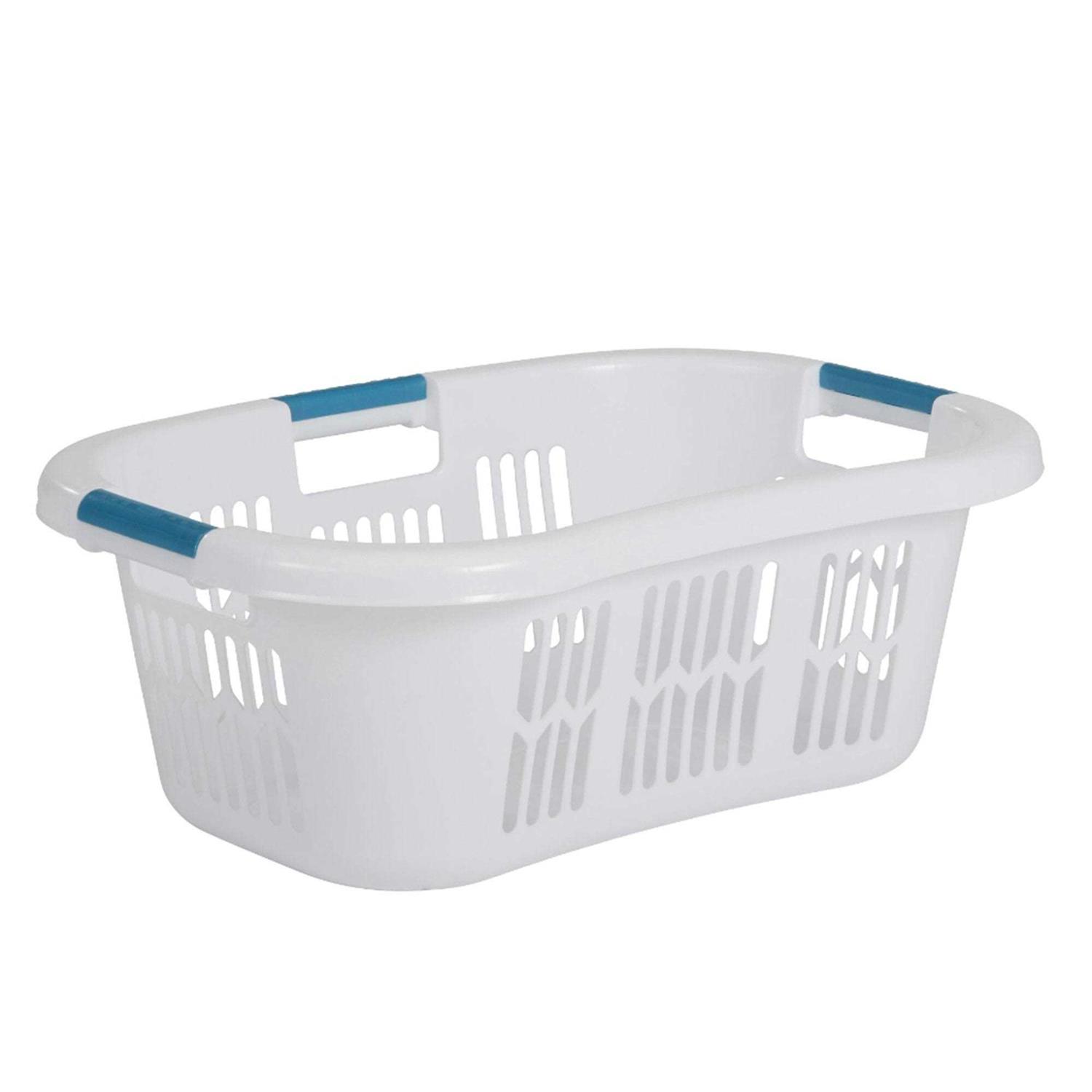 Rubbermaid 2.1 Bushel Large Hip-Hugger Portable Plastic Laundry Basket - Image 5
