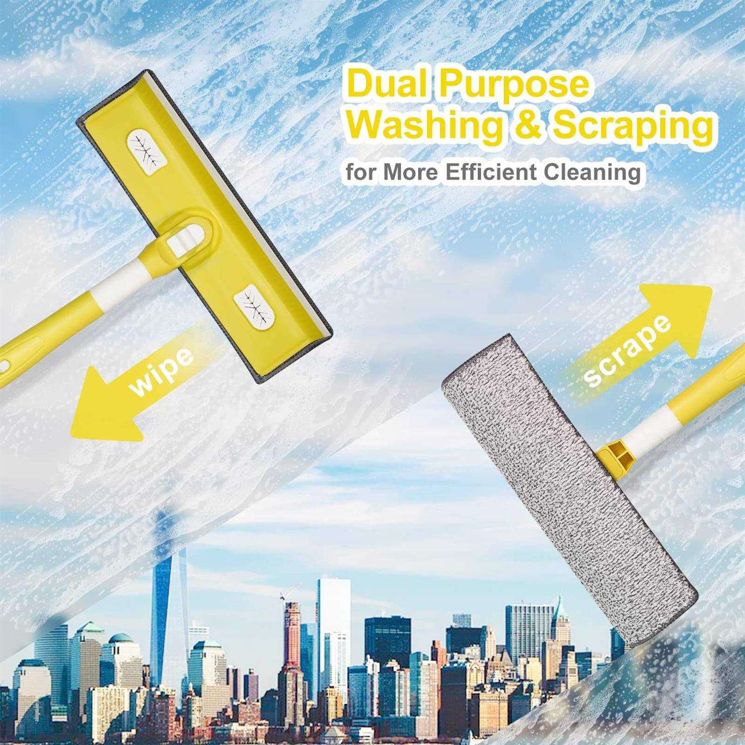 THOMEN squeegee for window cleaning never leaving streaks upgraded window cleaning squeegee kit dual-purpose - Image 3