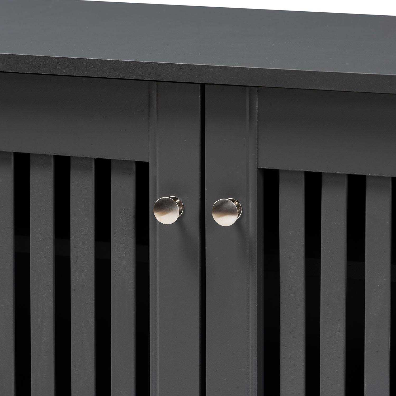 Baxton Studio Fernanda 3 Door Entryway Shoes Storage Cabinet - Image 4