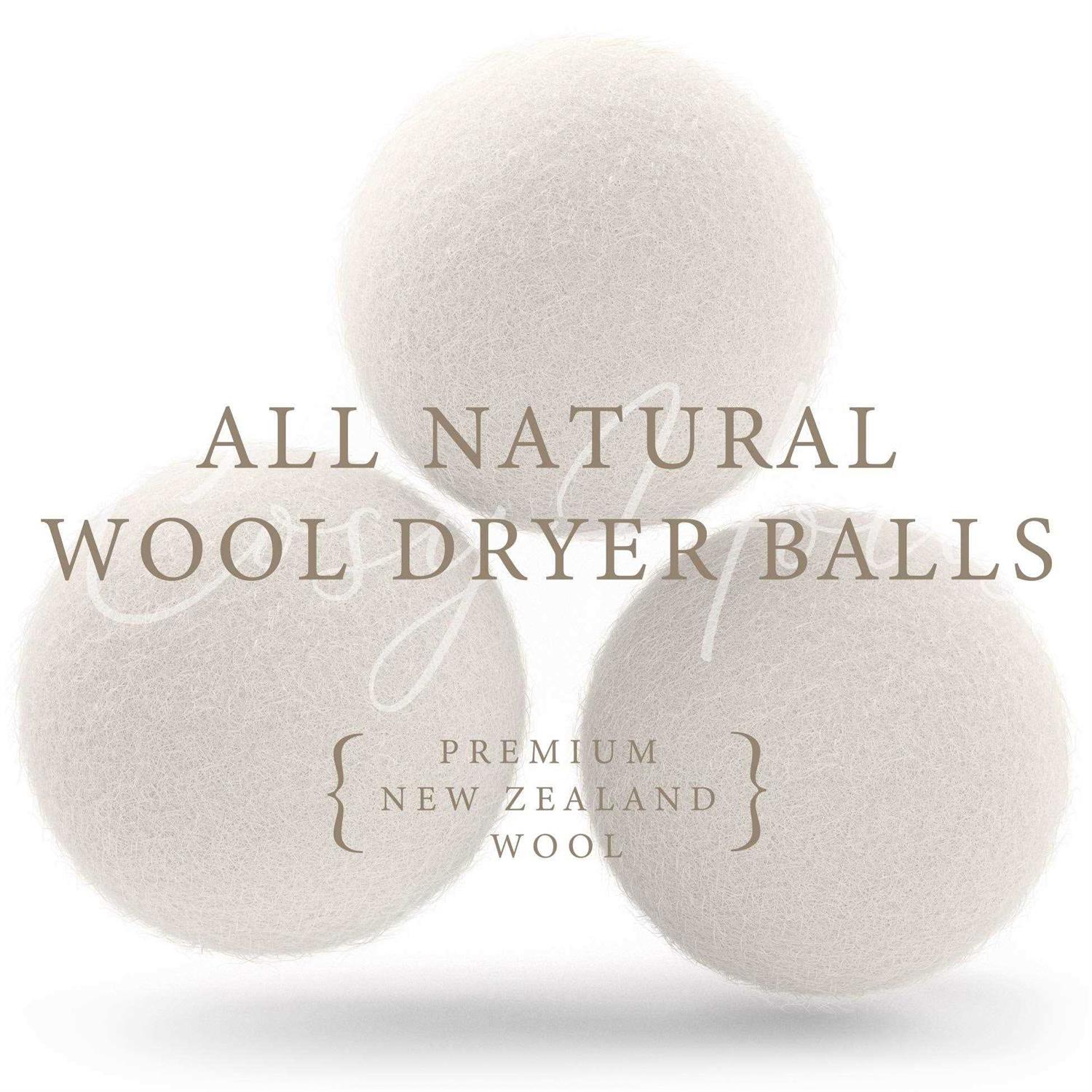 Cosy House Collection Wool Dryer Balls Natural Fabric Softener Reusable & Eco-conscious - Image 4