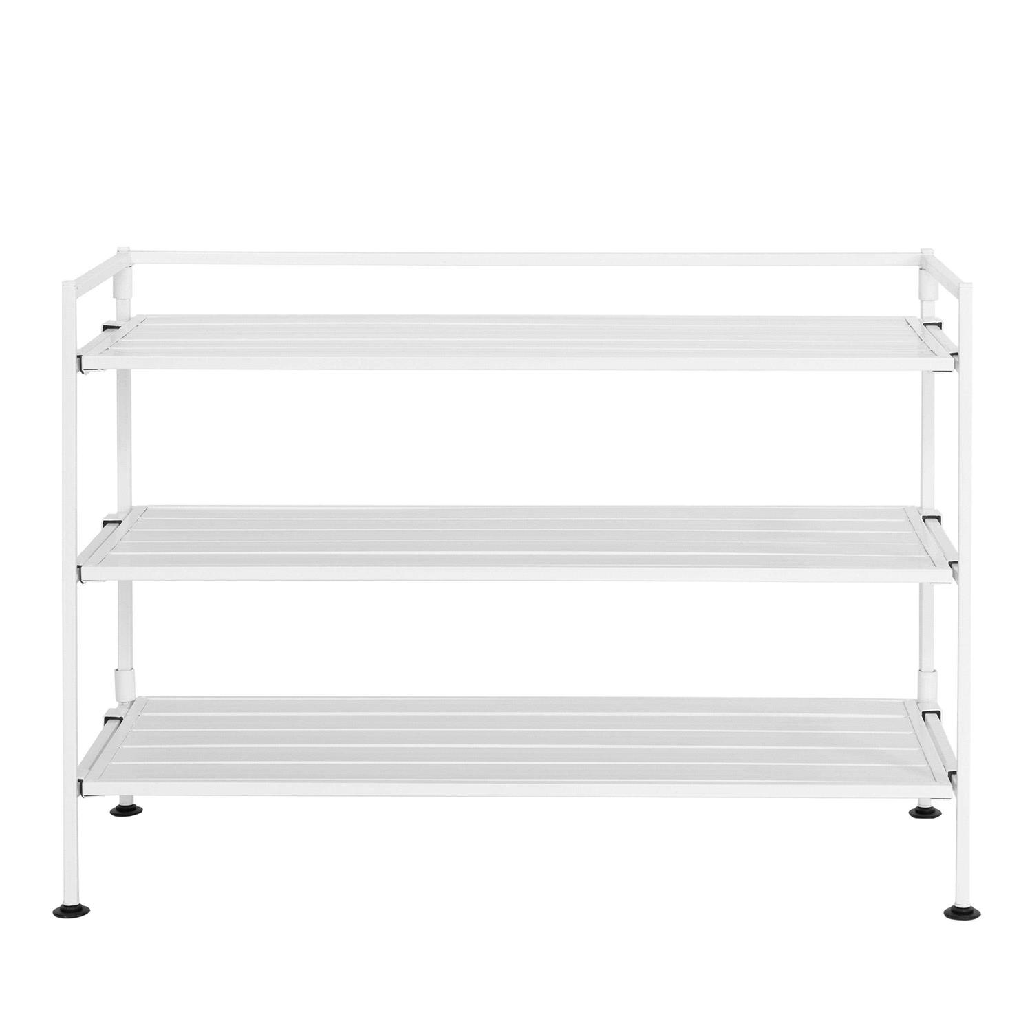 Seville Classics 3-Tier Resin Slat Shoe Rack - Image 5