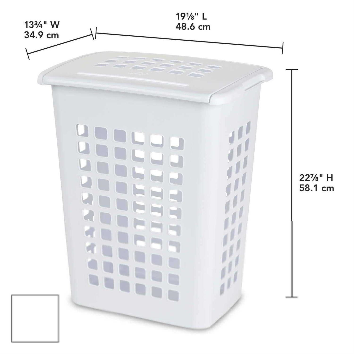 Sterilite Rectangular LiftTop Laundry Hamper Plastic - Image 5