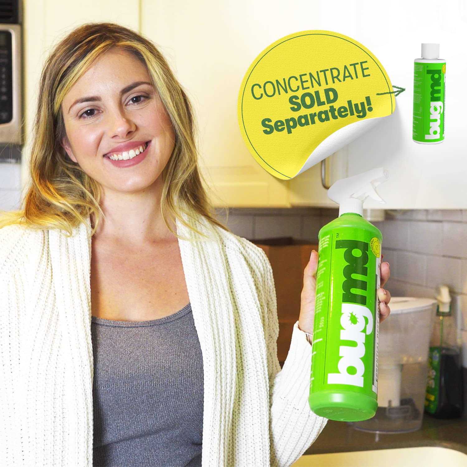 Bugmd Empty Refillable Spray Bottle 32 oz. for Use Pest Control Essential Oil Concentrate - Image 3