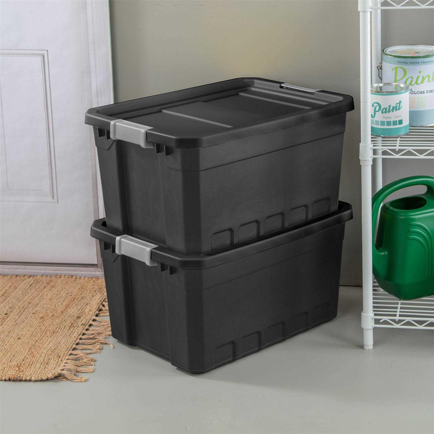 Sterilite Rugged Industrial Stackable Storage Tote w/ Lid - Image 5