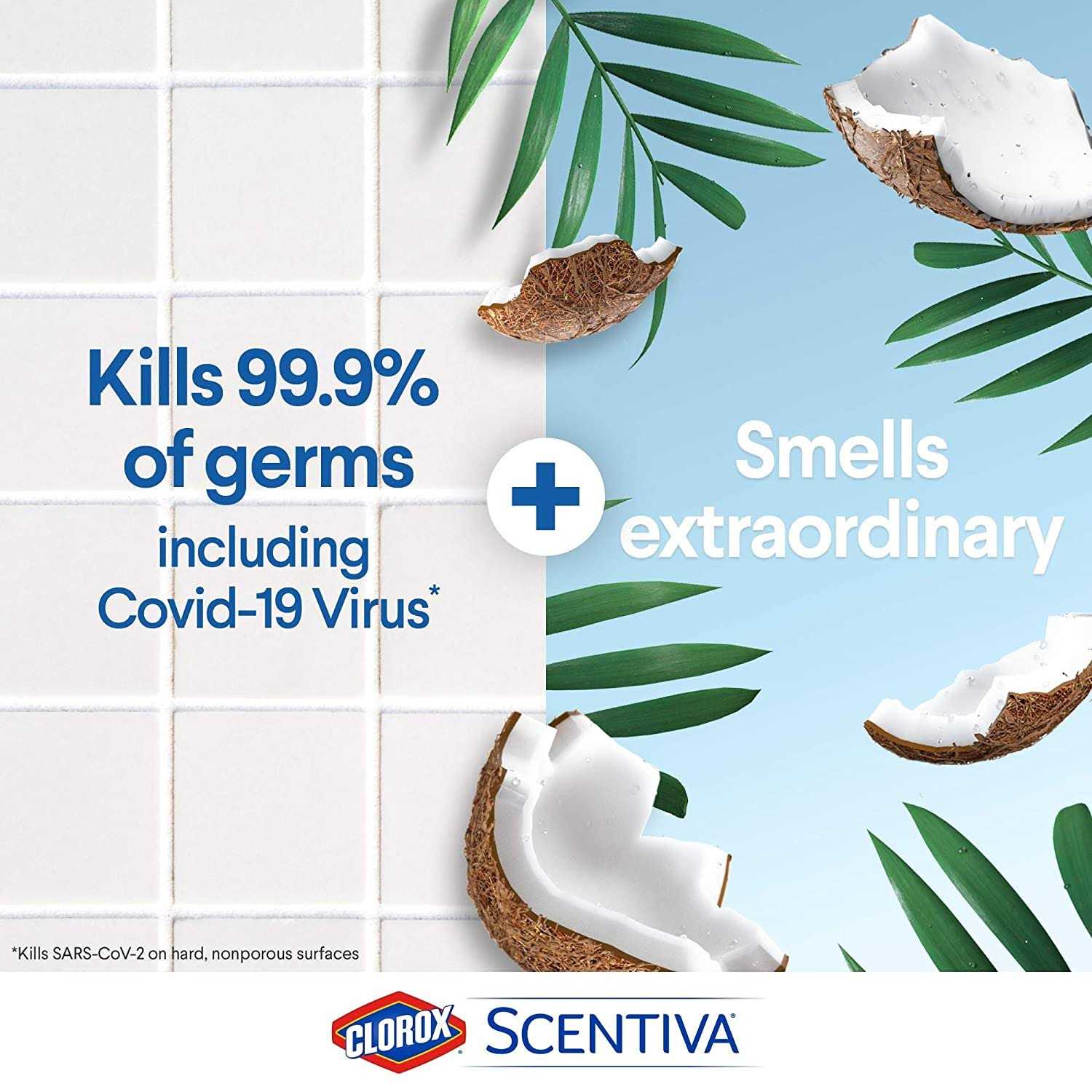 Clorox Scentiva Bleach Free Cleaning Wipes Pacific Breeze & Coconut - Image 3