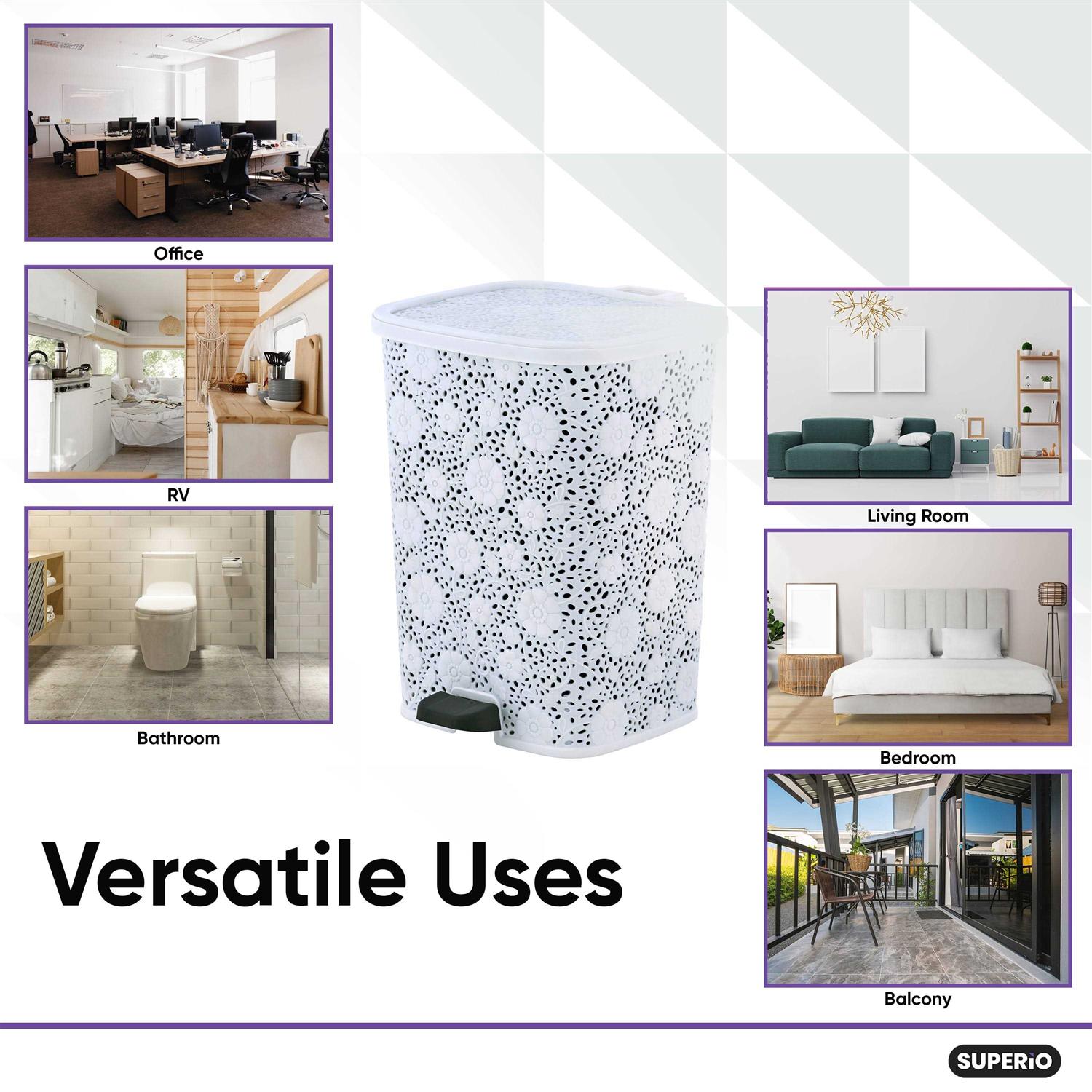 Superio Step-On Trash Can - Image 5