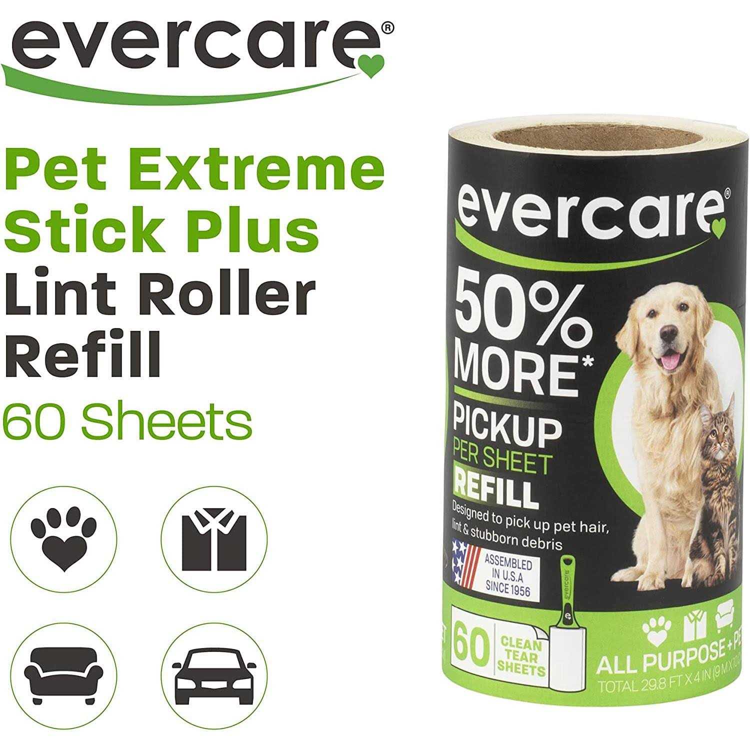 Evercare Pet Lint Roller Refill 60 Sheet Roll - Image 5
