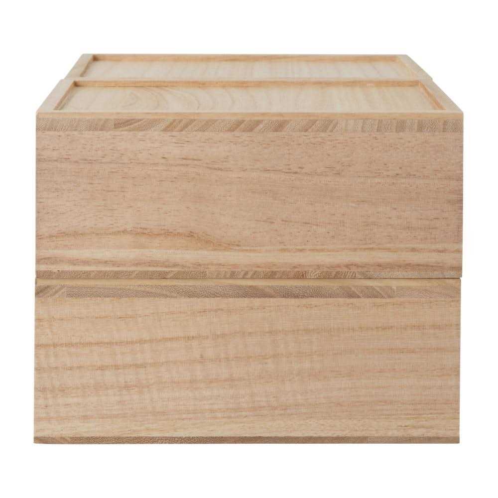 Martha Stewart Set Of 3 Wooden Storage Boxes With Pullout Drawers - Image 2