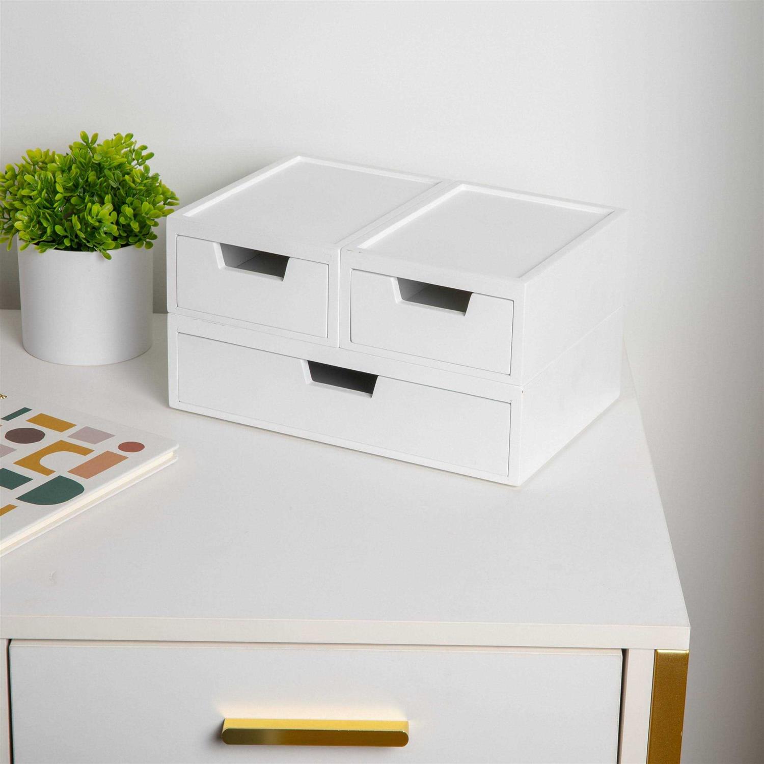 Martha Stewart Set Of 3 Wooden Storage Boxes With Pullout Drawers - Image 3
