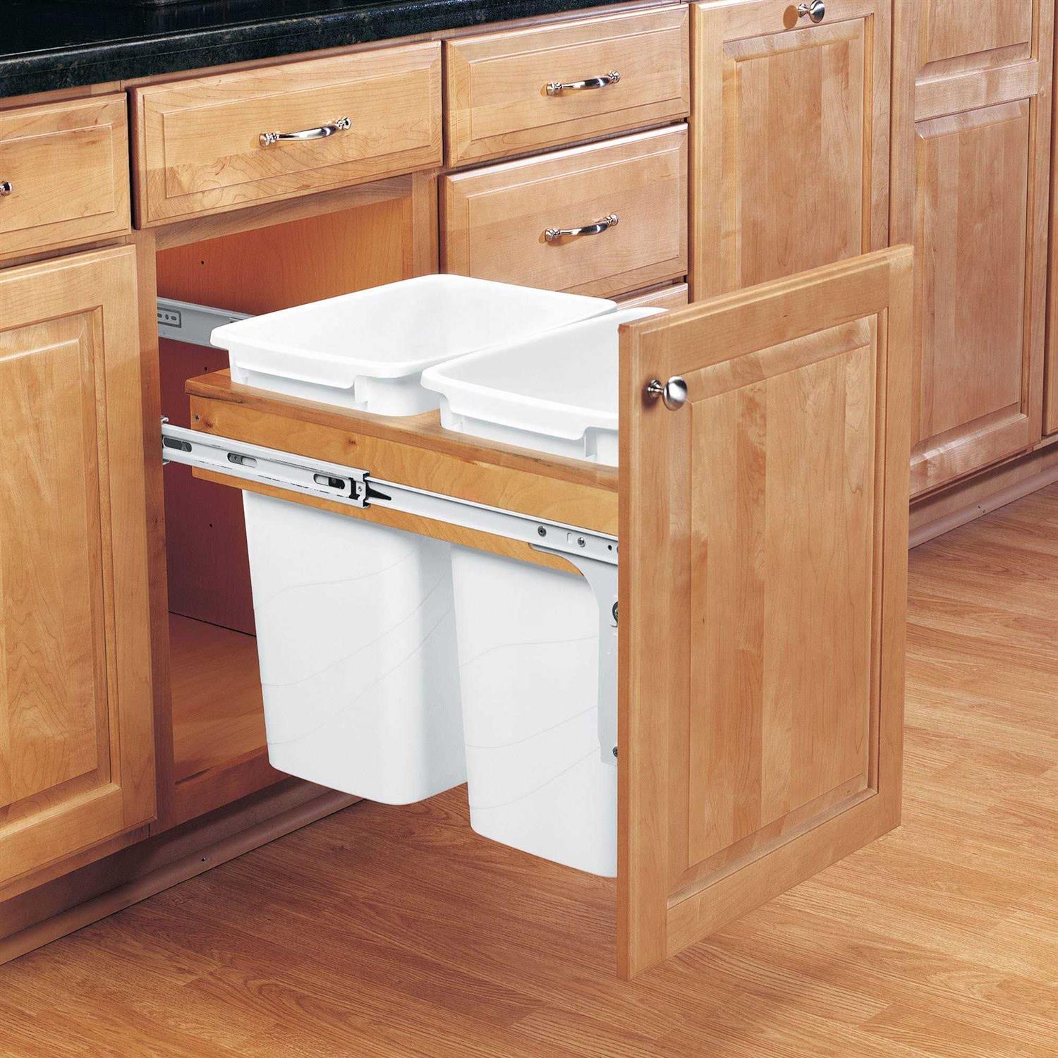 Rev A Shelf 4WCTM 18DM2 Double 35 Quart Top Mount Pullout Waste Container 4WCTM-18DM2 - Image 4