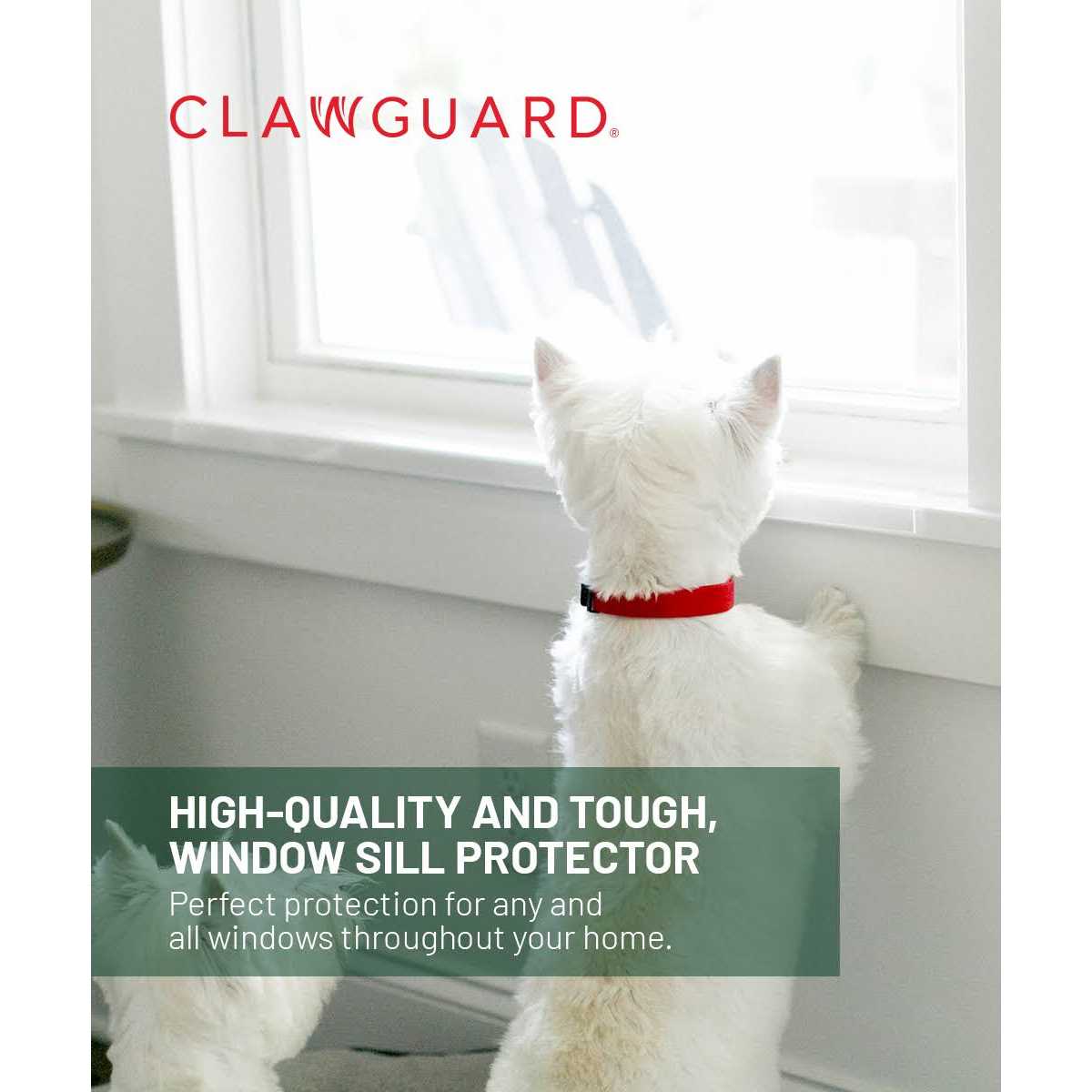 CLAWGUARD Window Sill Protector Strong Transparent Protection Scratching - Image 3