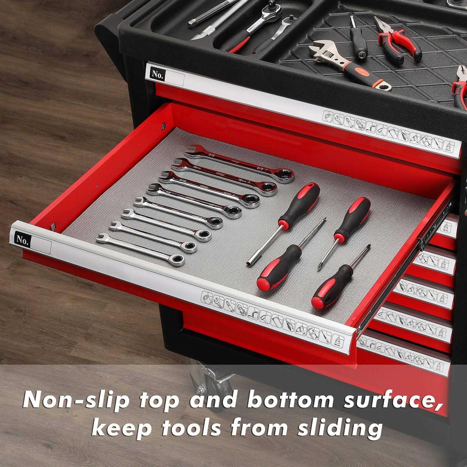 Casoman Professional Tool Box and Drawer Liner Easy Cut Non-Slip Foam Rubber Toolbox Drawer Liner Mat - Image 5