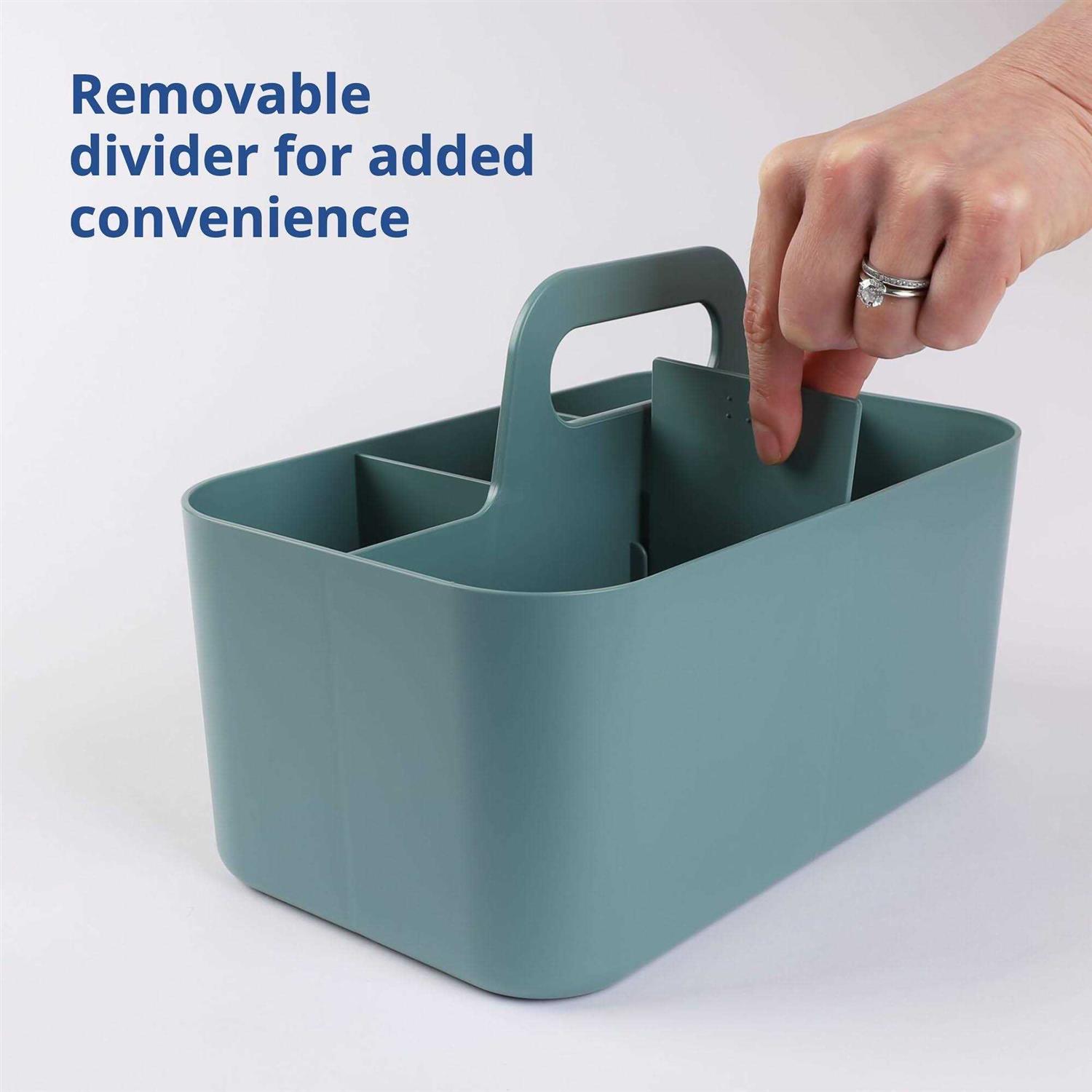 Blue Ginkgo Plastic Storage Caddy Organizer - Image 4