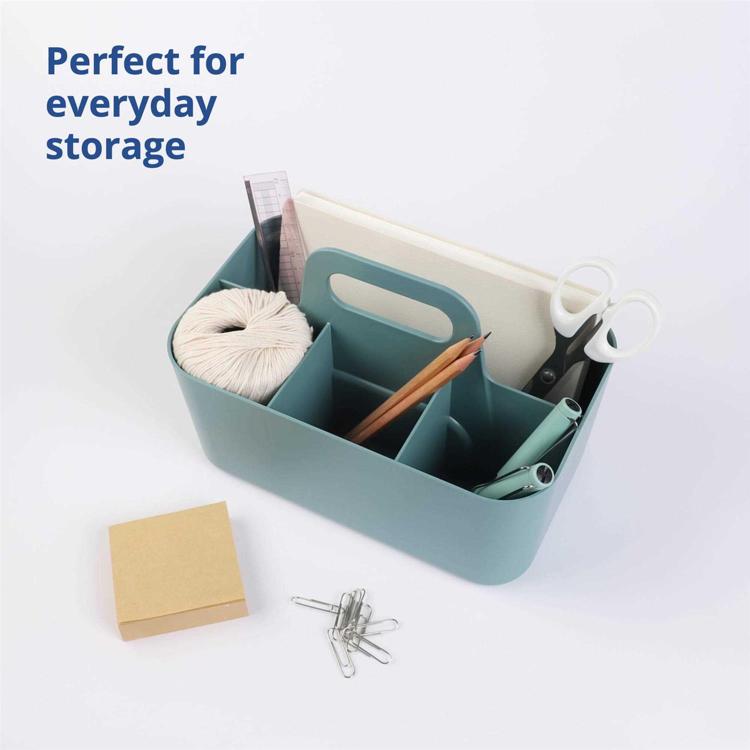 Blue Ginkgo Plastic Storage Caddy Organizer - Image 5