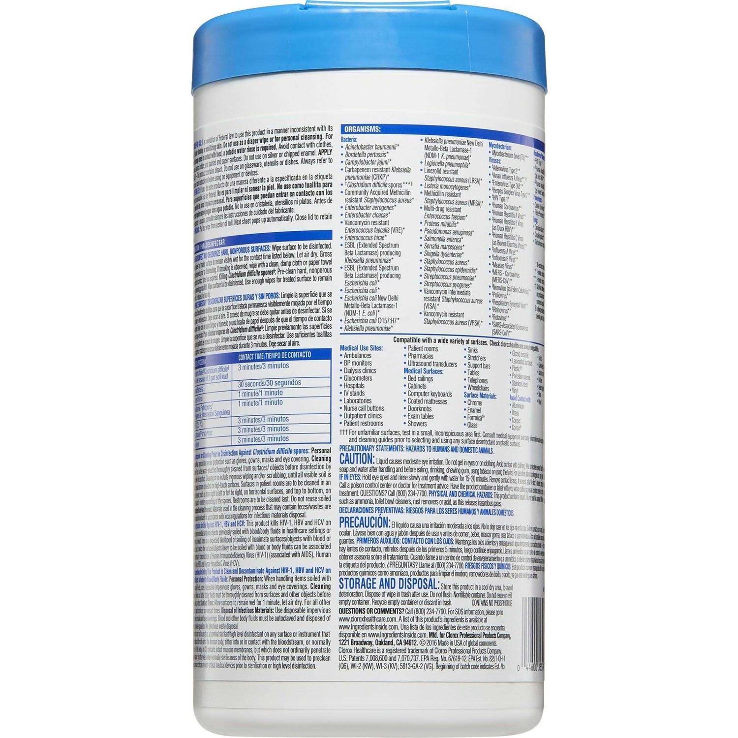 Clorox Healthcare Bleach Germicidal Wipes - Image 5