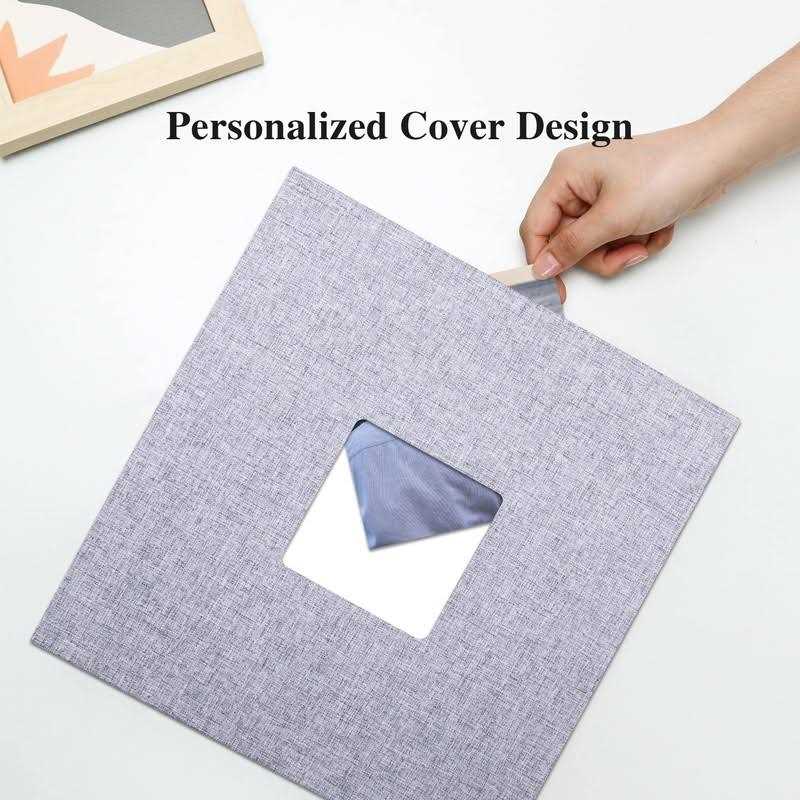 Vienrose Large Photo Album Self Adhesive for 4x6 8x10 Pictures Linen Scrapbook Album DIY 40 Blank Pages with A Metallic Pen - Image 4