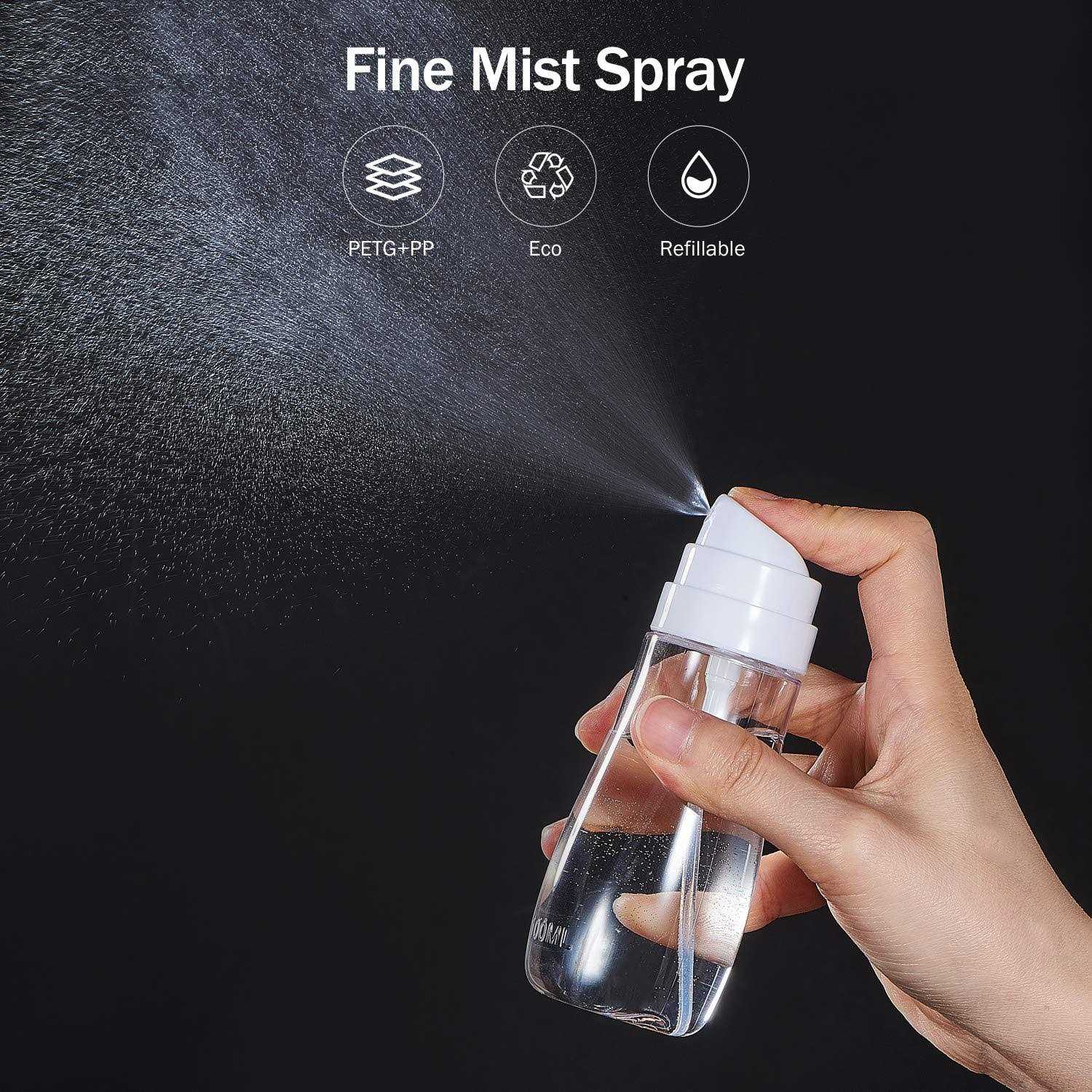 Small Spray Bottle with Fine Mist, 2 Pack 3.4oz/100ml Travel Spray Bottles for Hair and Face - Image 5