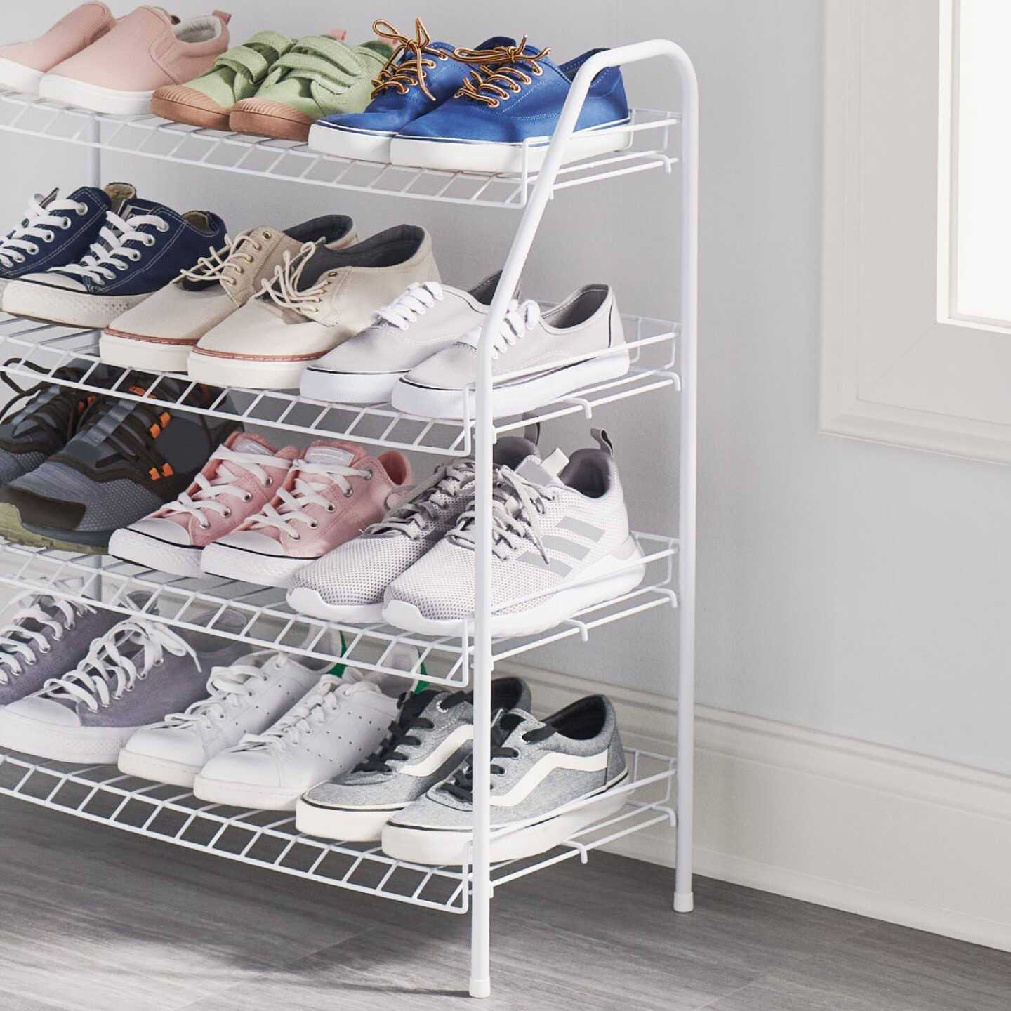 Rubbermaid Freestanding 4-Tier Wire Shelf Shoe Rack & Organizer - Image 3