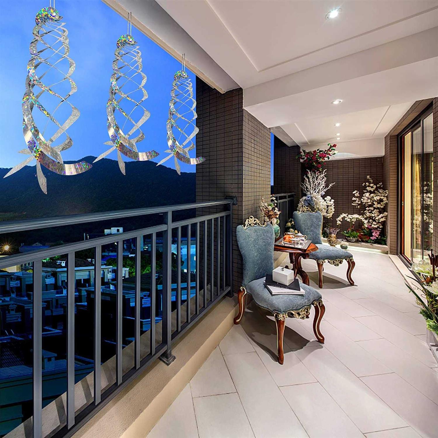 Sfcddtlg Bird Spiral Reflectors-15.8 Inch Hanging Reflective Device Birds - Image 3