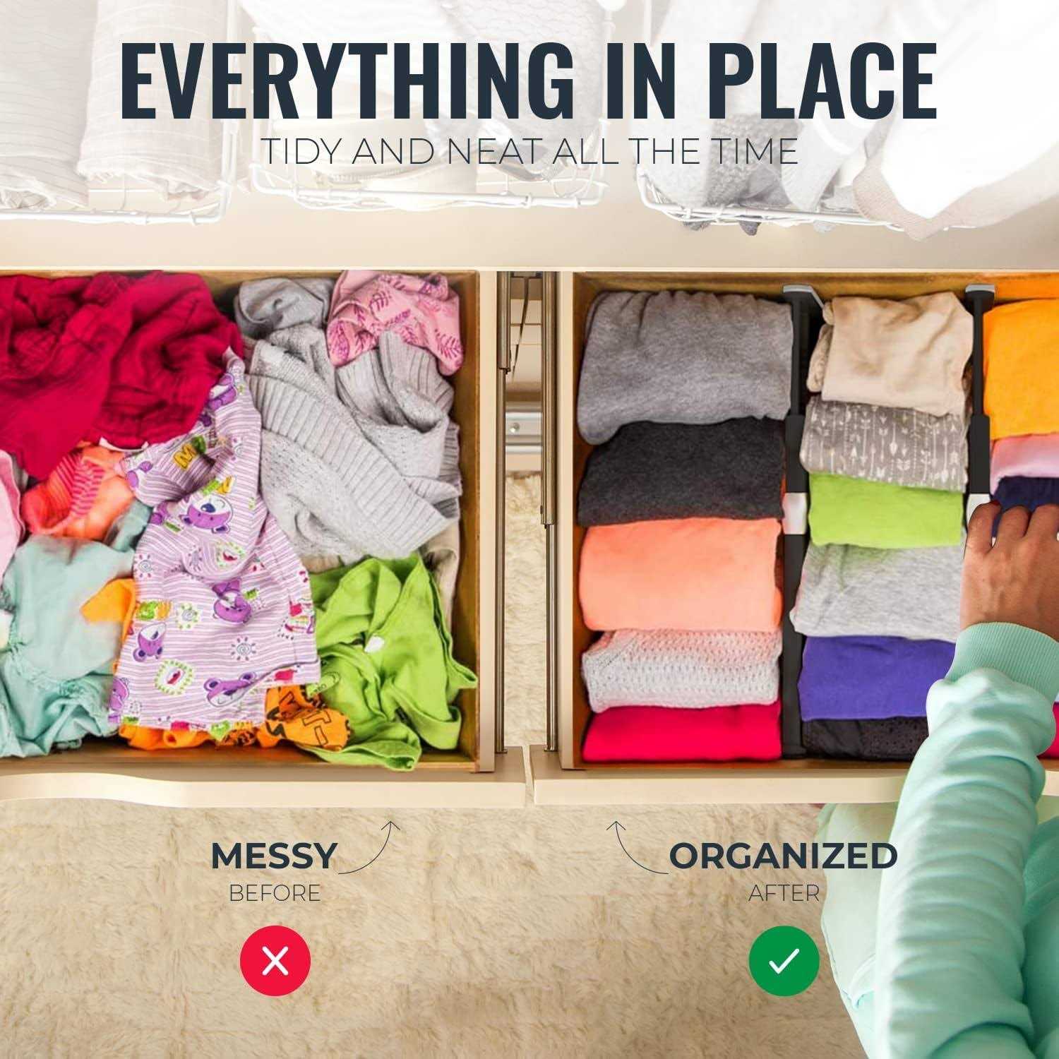 Expandable Drawer Dividers by Rapturous High Drawer Organizers - Image 4