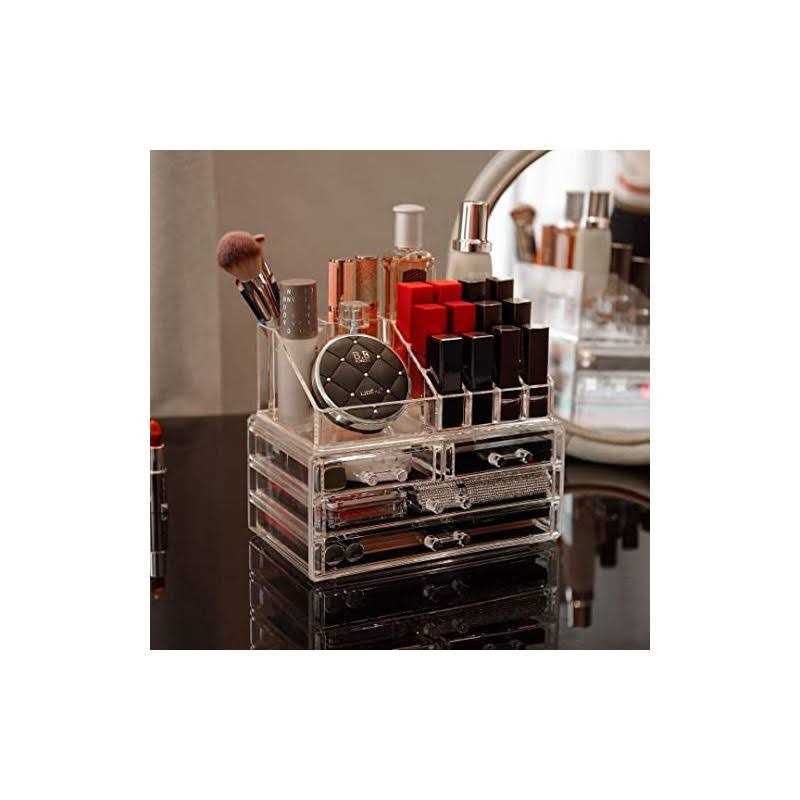 Cq acrylic Clear Makeup Organizer And Storage Stackable Skin Care Cosmetic Display Case - Image 5
