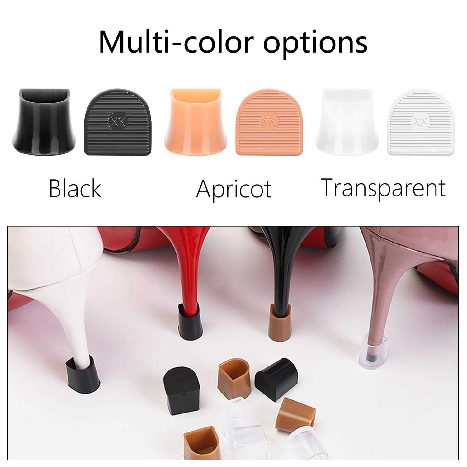 Soogree High Heel Protective Heel Caps 8 Pairs Heel Tip Covers 4 Sizes High Heel Stoppers - Image 5