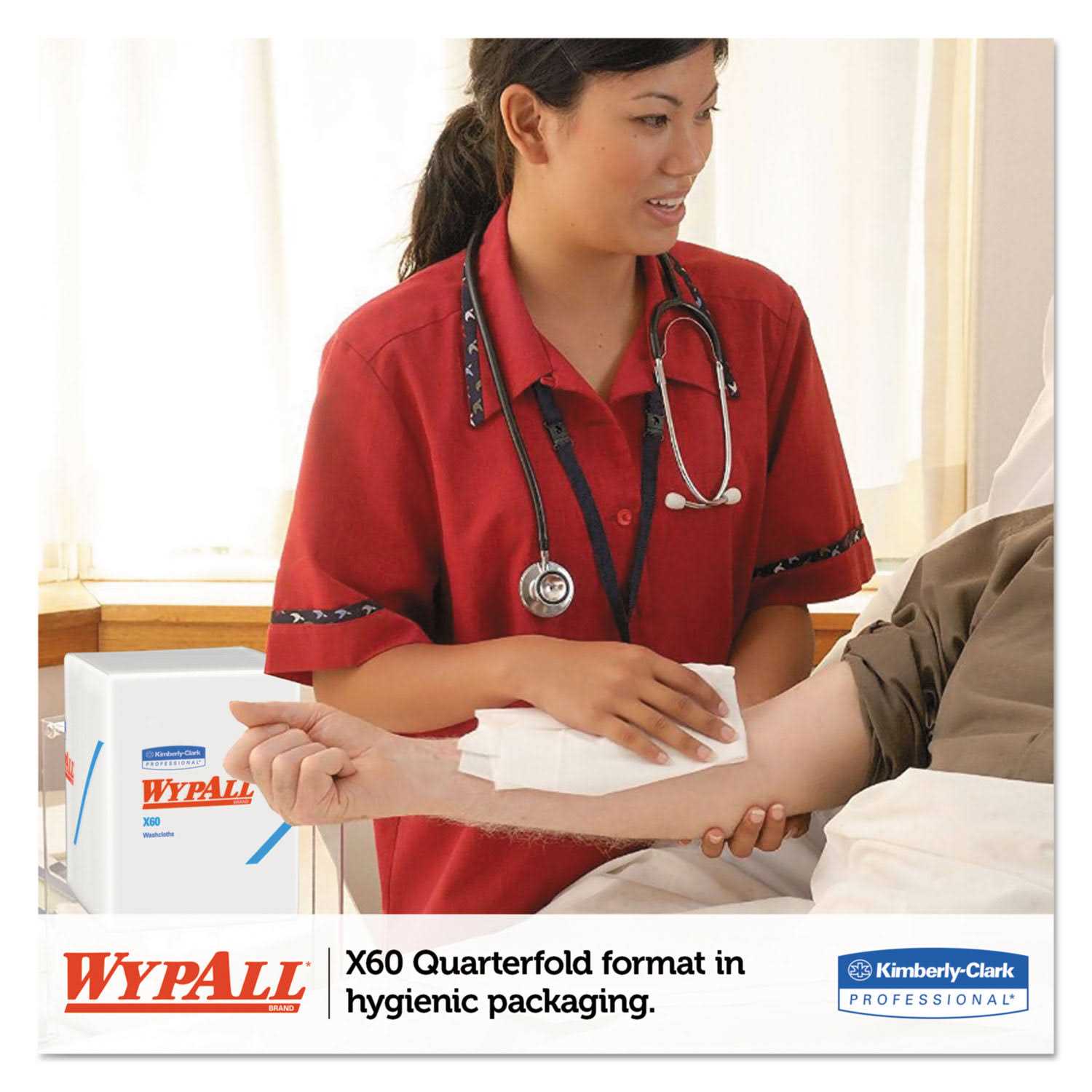 WypAll X60 Cloths 1/4 Fold 12 1/2 x 10 - Image 4