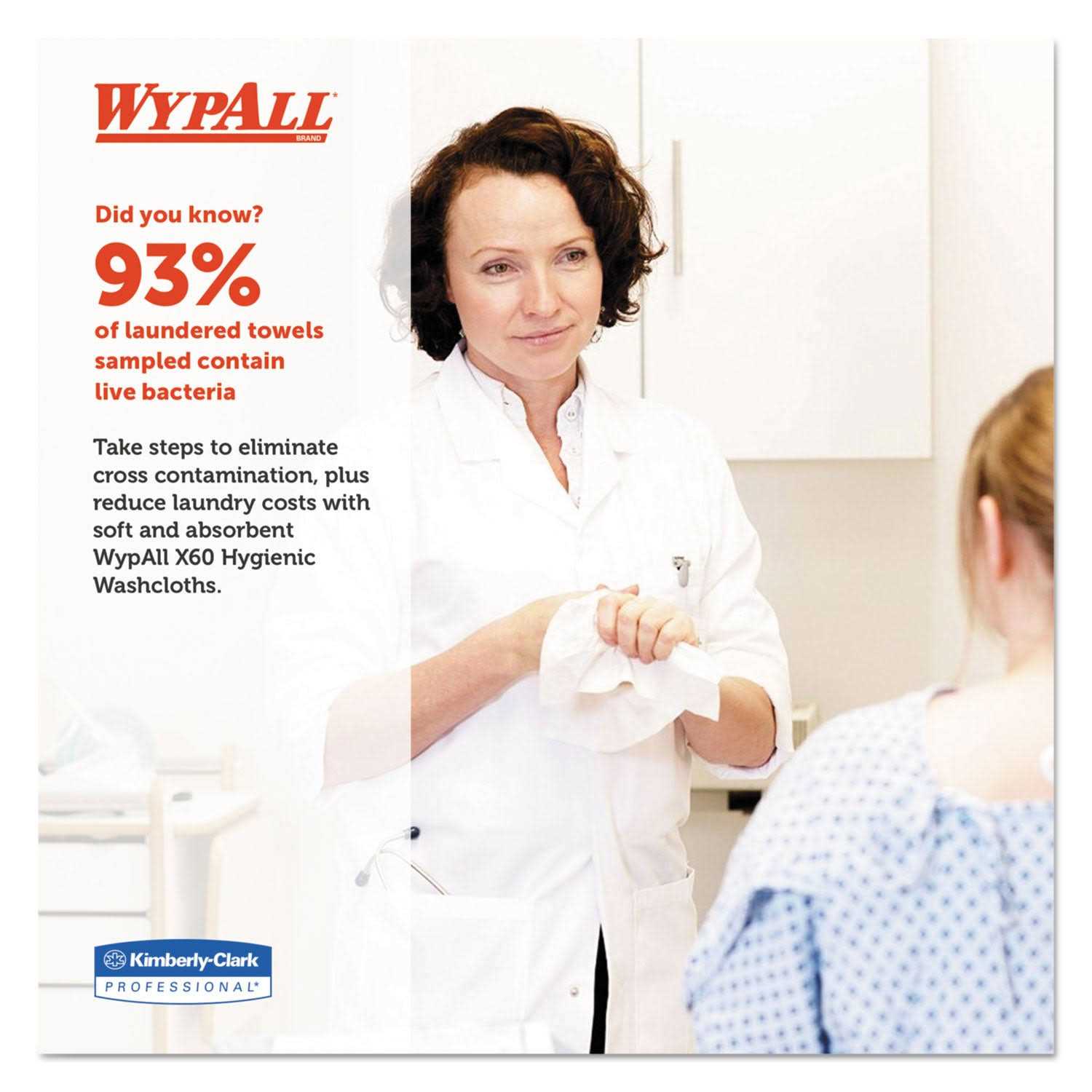 WypAll X60 Cloths 1/4 Fold 12 1/2 x 10 - Image 5