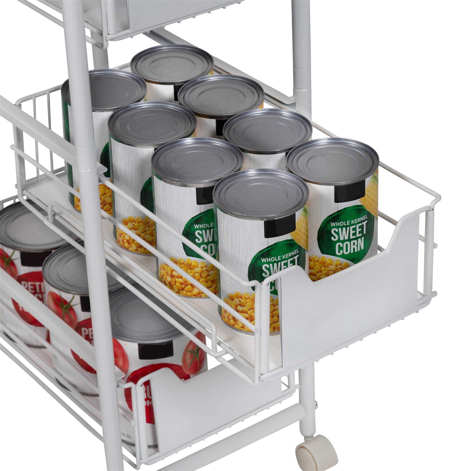 4-Tier Slim Rolling Cart Honey Can Do - Image 5