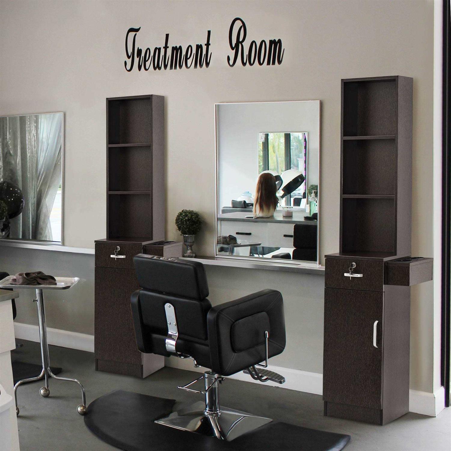 BarberPub Wall Mount Barber Station Hair Styling Drawer Storage Beauty Salon Spa Equipment 3208 - Image 4