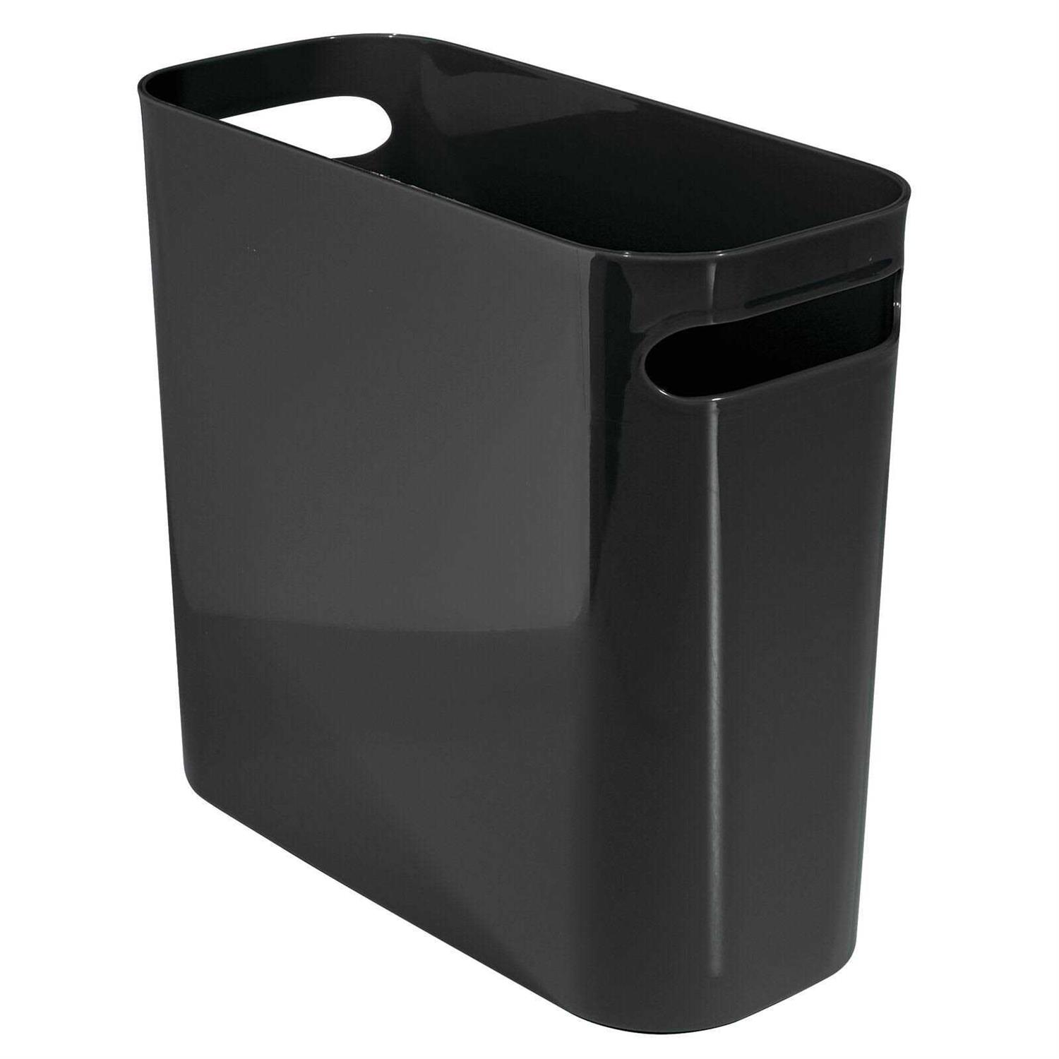 mDesign Plastic Small Trash Can 1.5 Gallon/5.7-Liter Wastebasket