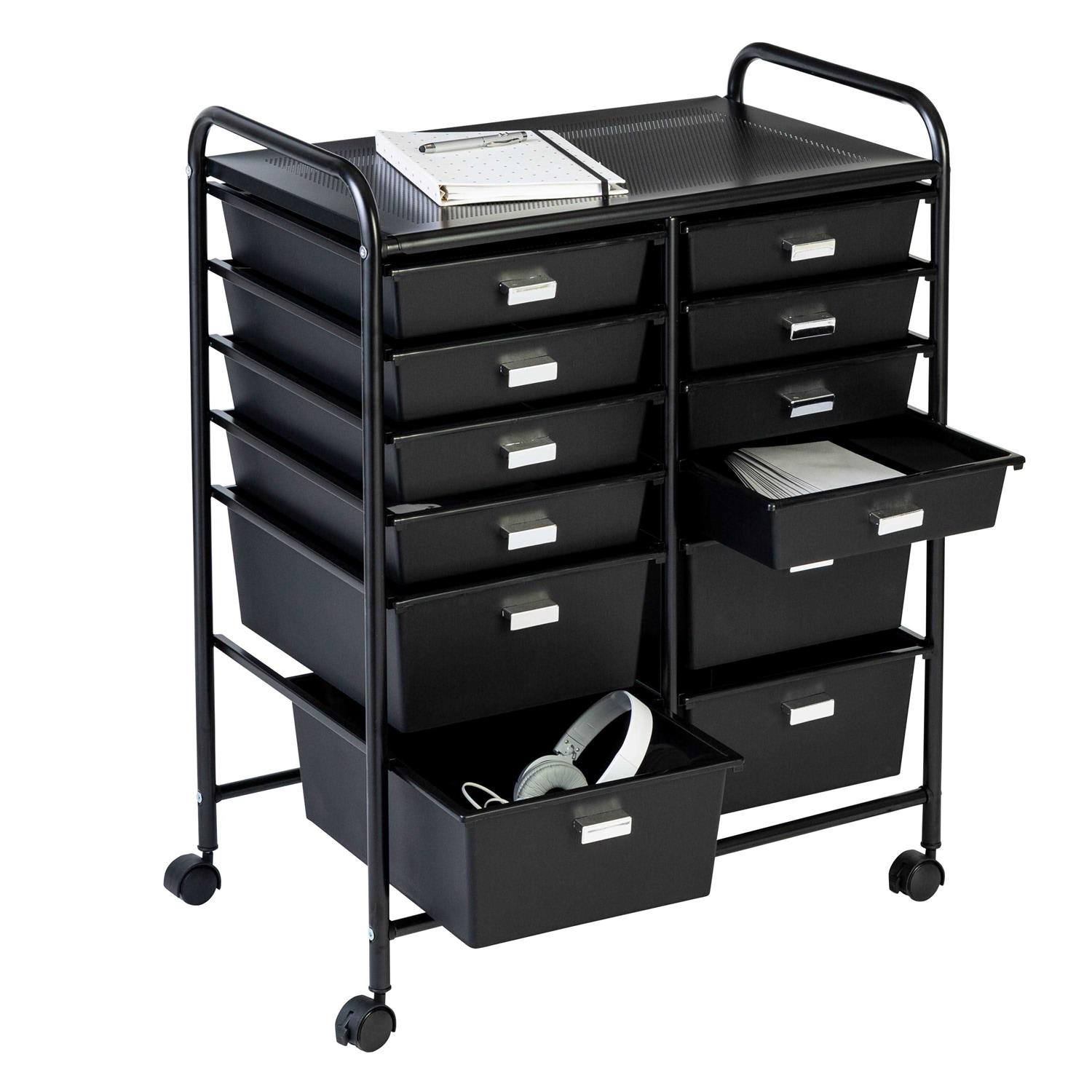 Honey-Can-Do 12-Drawer Rolling Storage Cart - Image 4