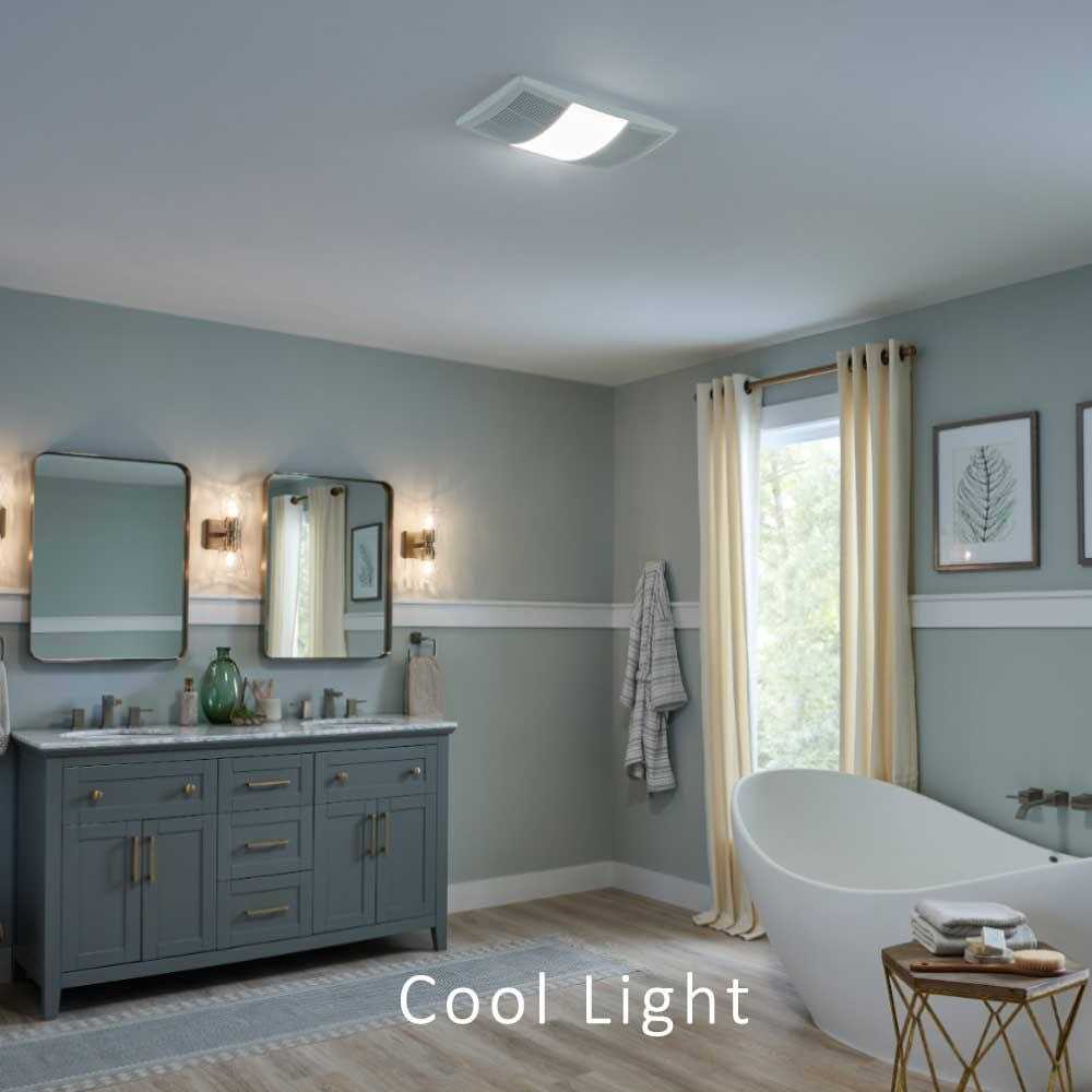 Broan PowerHeat 80 CFM 1.5 Sones Heater Exhaust Fan with CCT LED Lighting BHFLED80 - Image 4