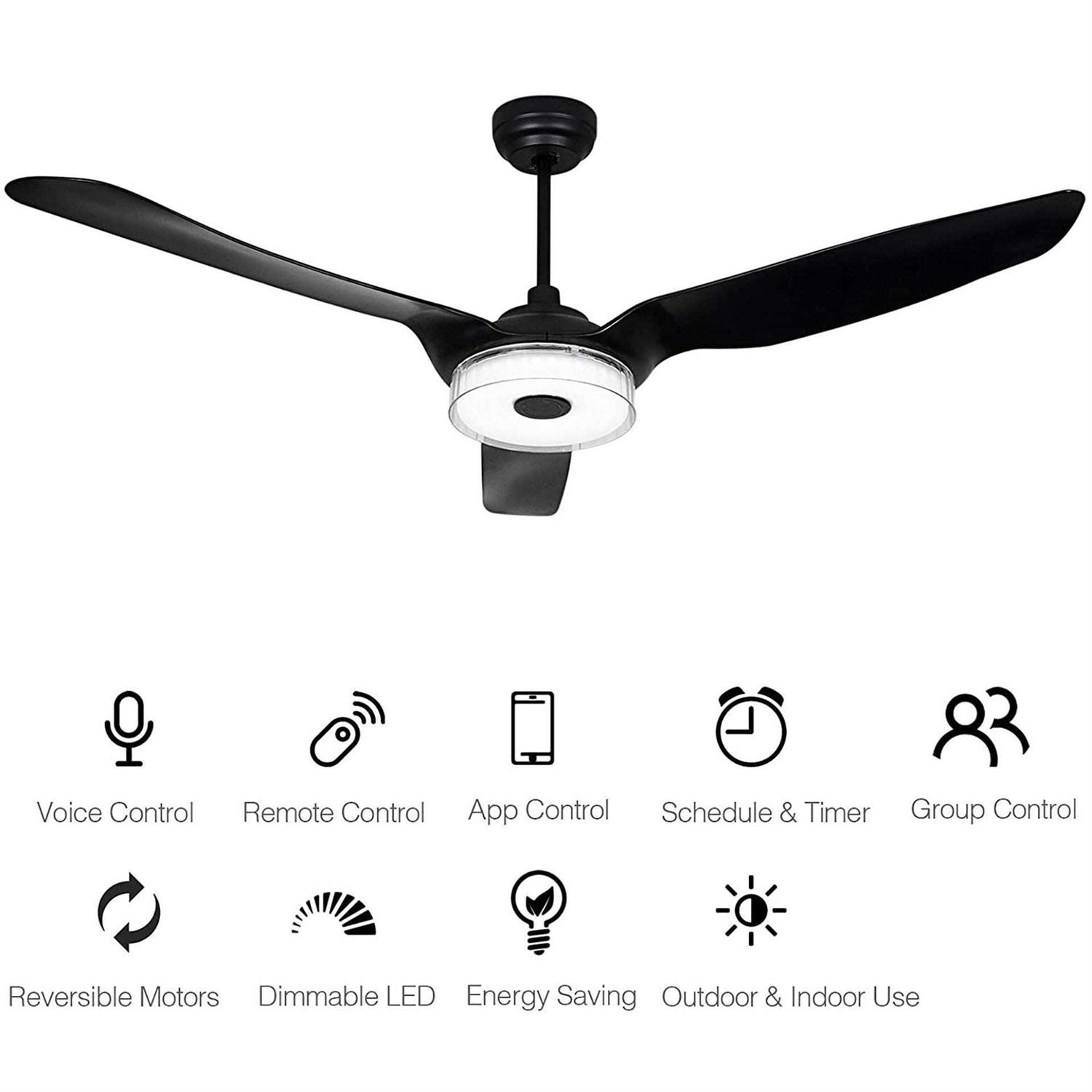 Carro Felix 56-inch Indoor Smart Ceiling Fan,Dimmable LED Light Kit&Remote - Image 3