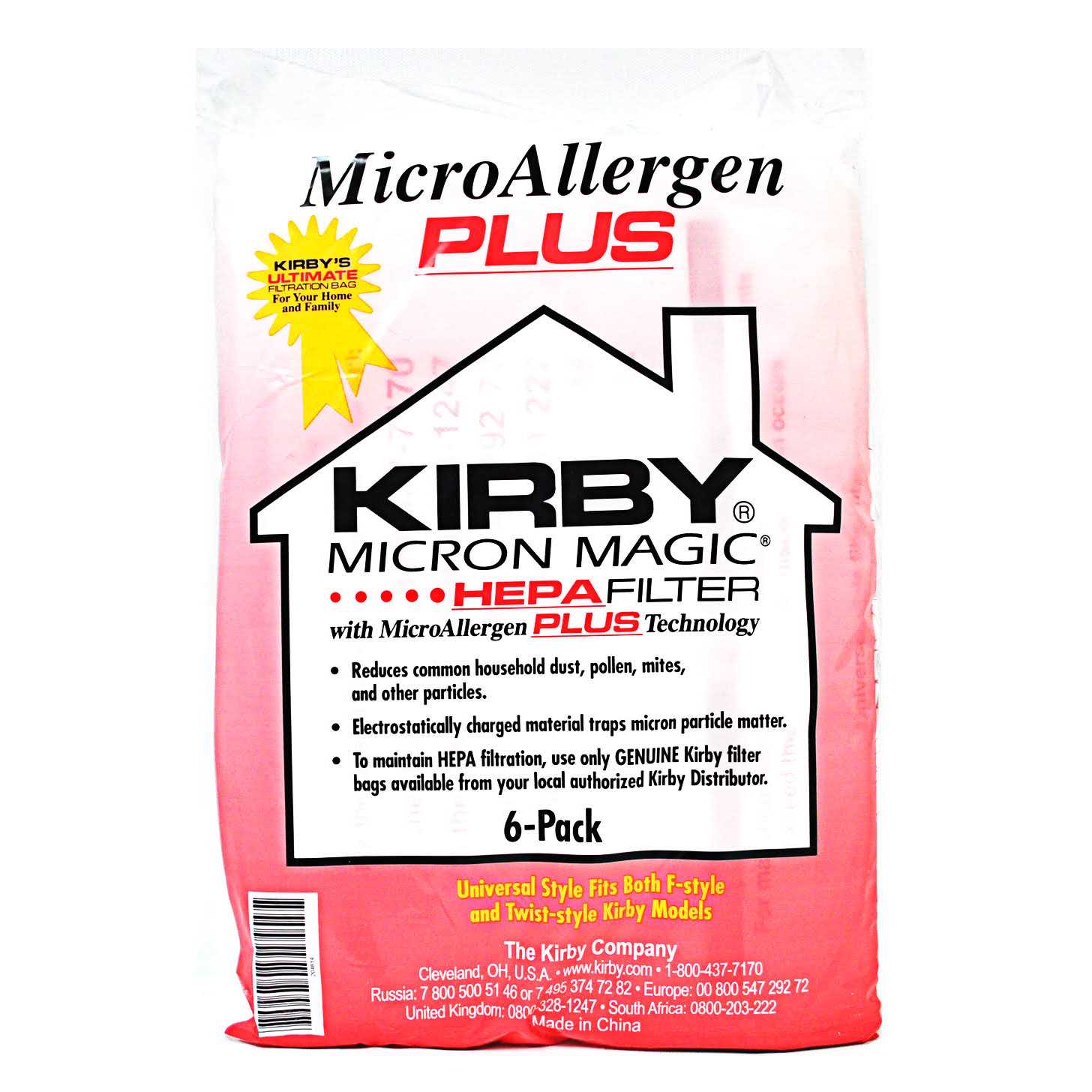Kirby 204814 Micron Magic Hepa Filter Plus Bags