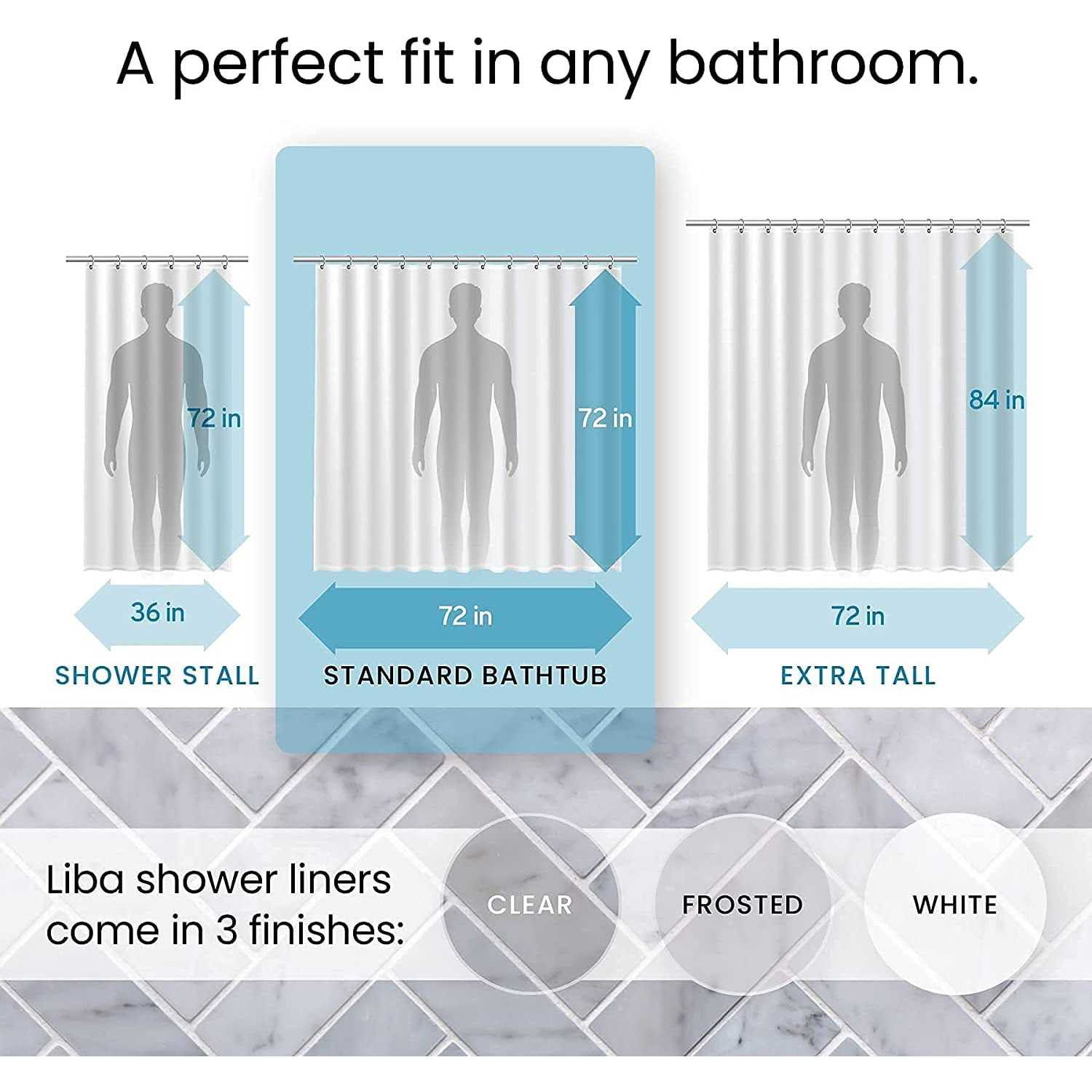Liba Peva Shower Curtain Liner 72 8G - Image 5