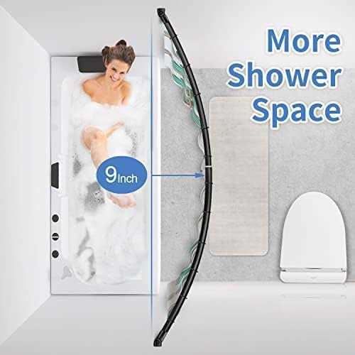 Curved Shower Curtain Rod Tenovel Round Adjustable 48-72 Inches Shower Rods for Bathroom - Image 5