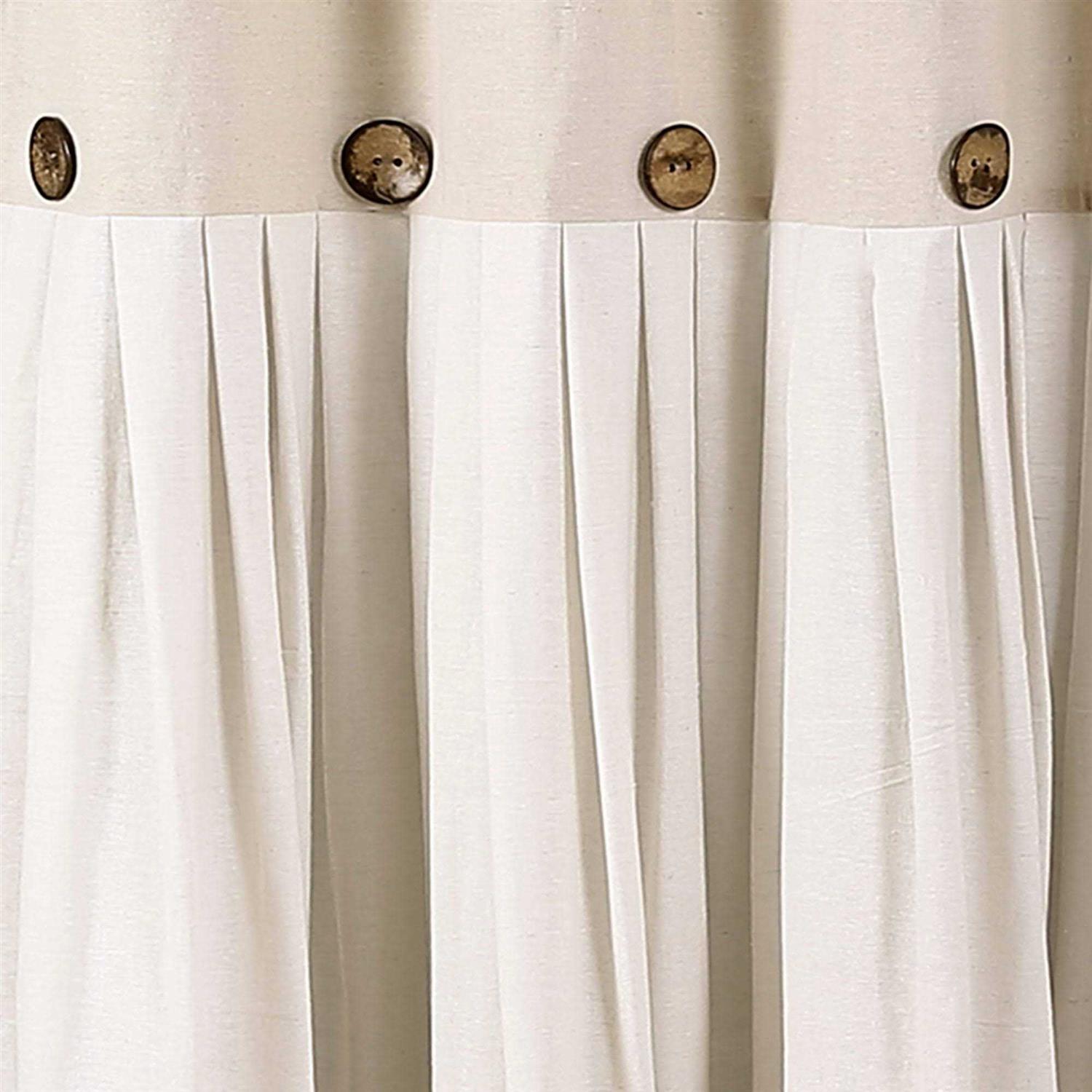 Lush Decor Linen Button Shower Curtain - Image 5