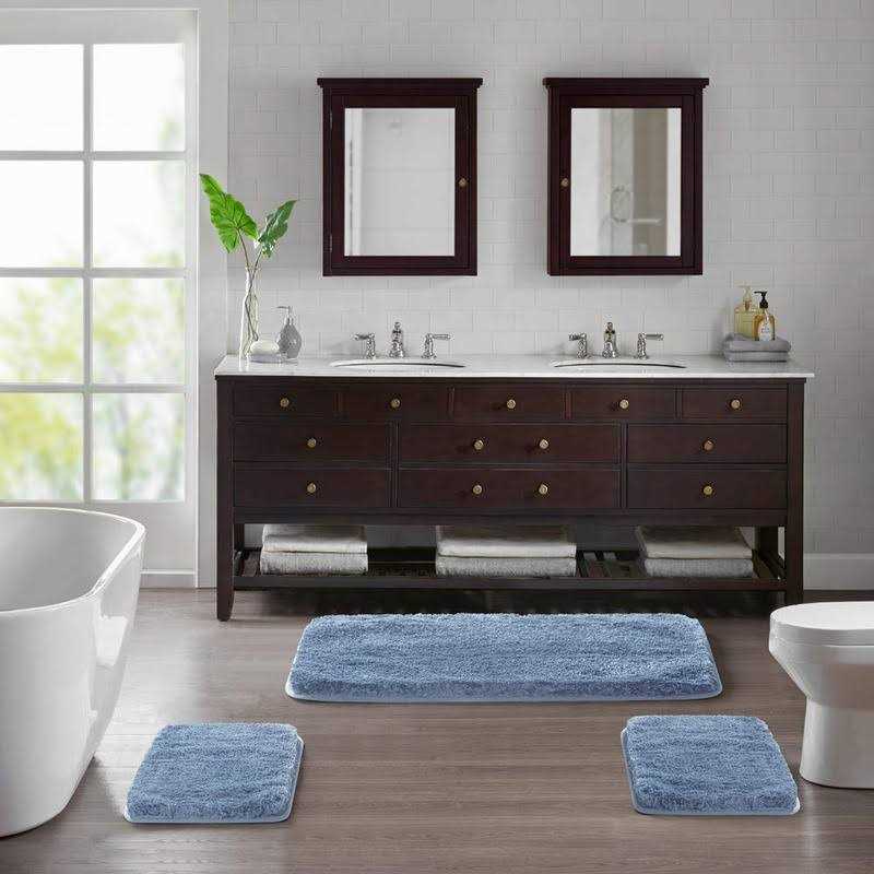 Suchtale Bathroom Rug Non Slip Bath Mat for Bathroom Water Absorbent Soft Microfiber Shaggy Bathroom Mat Machine Washable - Image 4