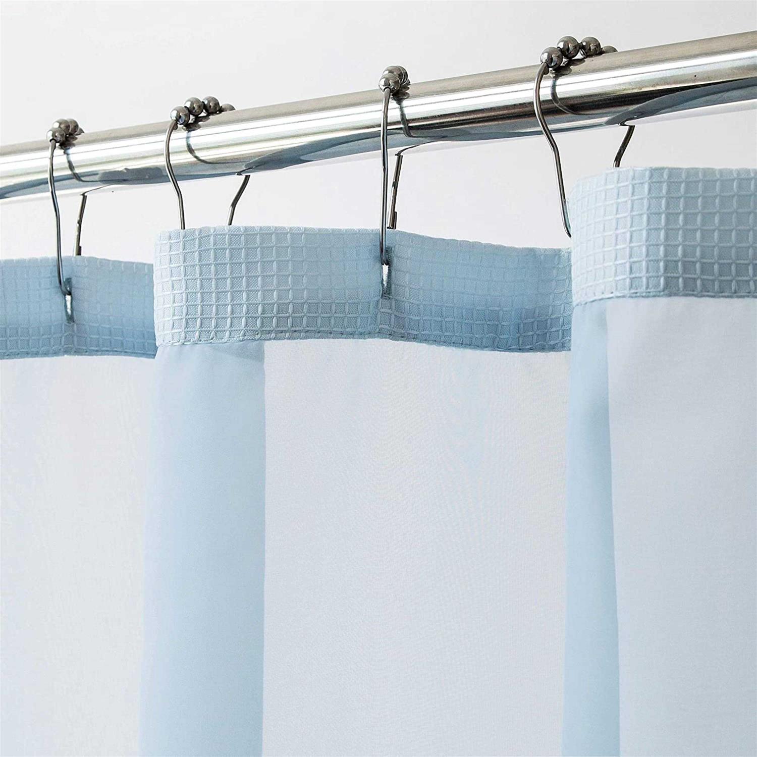 Dainty Home Waffle Shower Curtain with Detachable Liner - Image 5