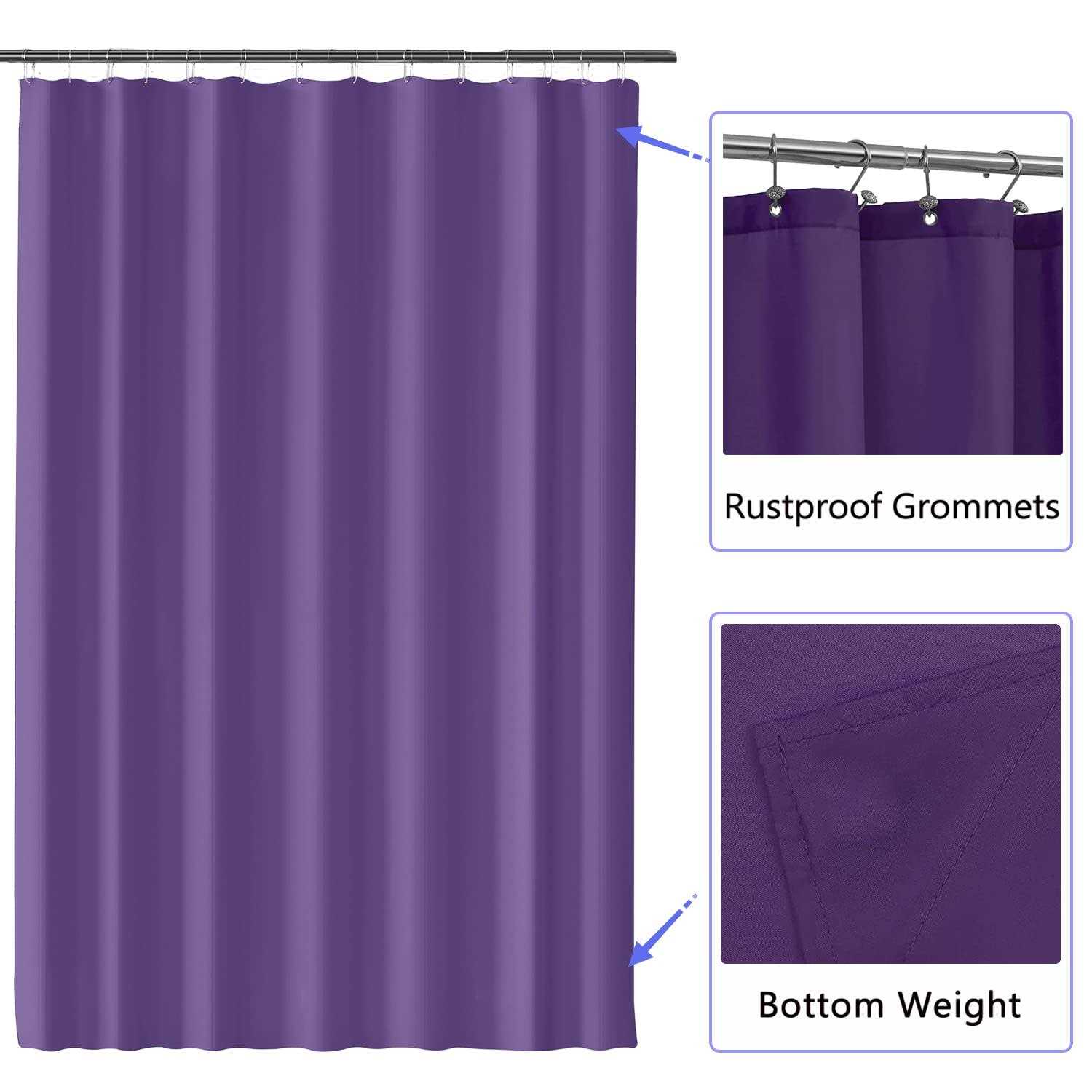 Llscl Fabric Shower Curtain Liner with Magnets - Image 3