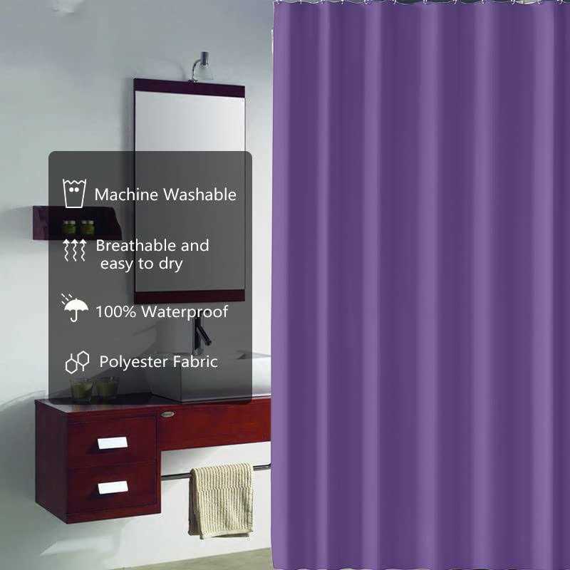 Llscl Fabric Shower Curtain Liner with Magnets - Image 5