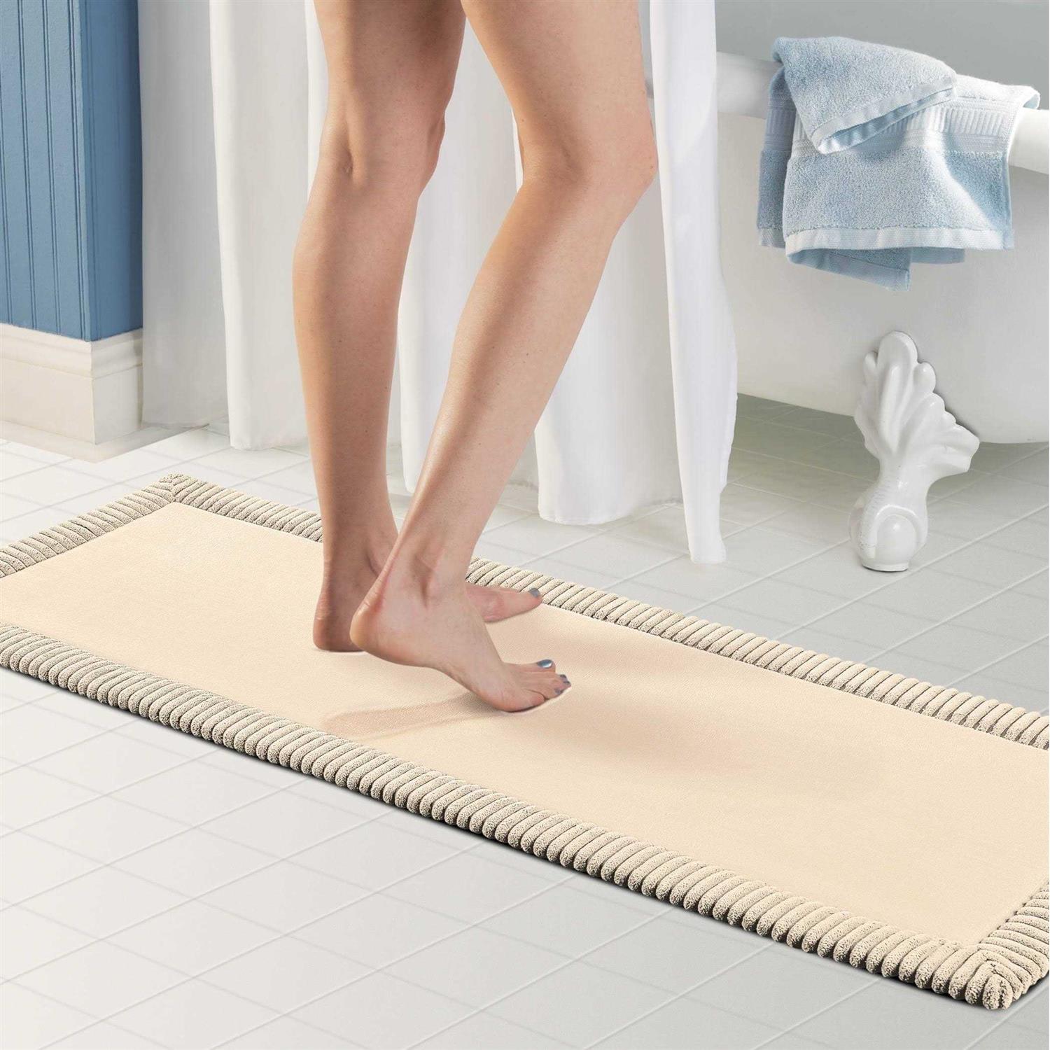 Collections Etc Non-Slip Memory Foam Bath Runner Rug Soothing Foot Comfort Mat - Image 3