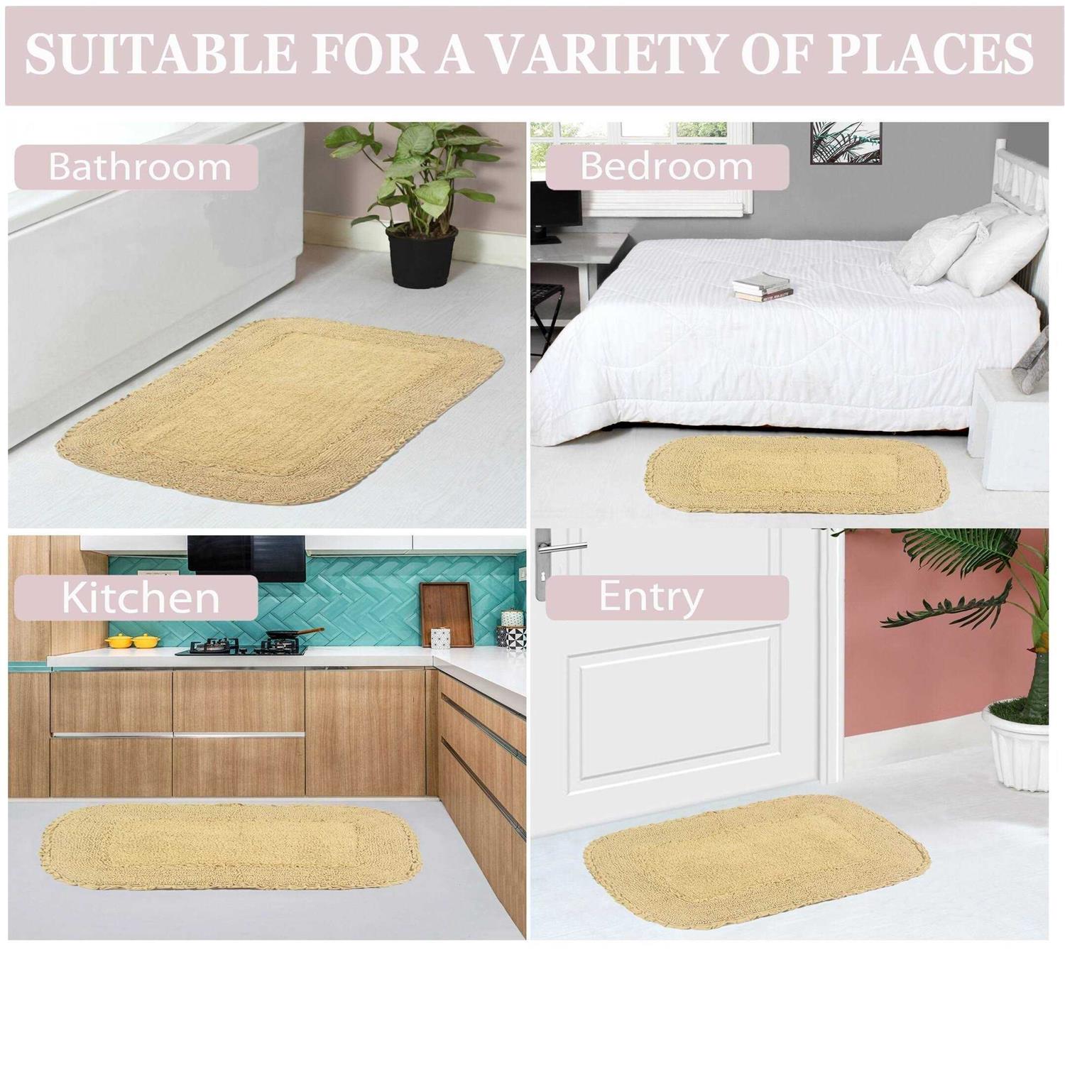 Home Weavers Double Ruffle Collection Absorbent Cotton Soft Rug - Image 5