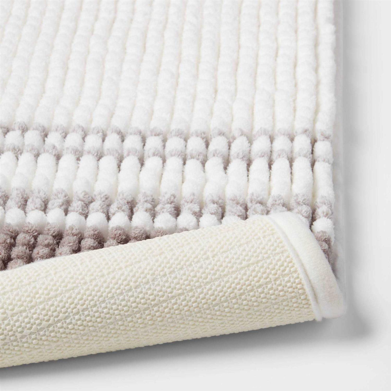 Threshold 20x34 Low Chenille Memory Foam Bath Rug Navy - Image 3