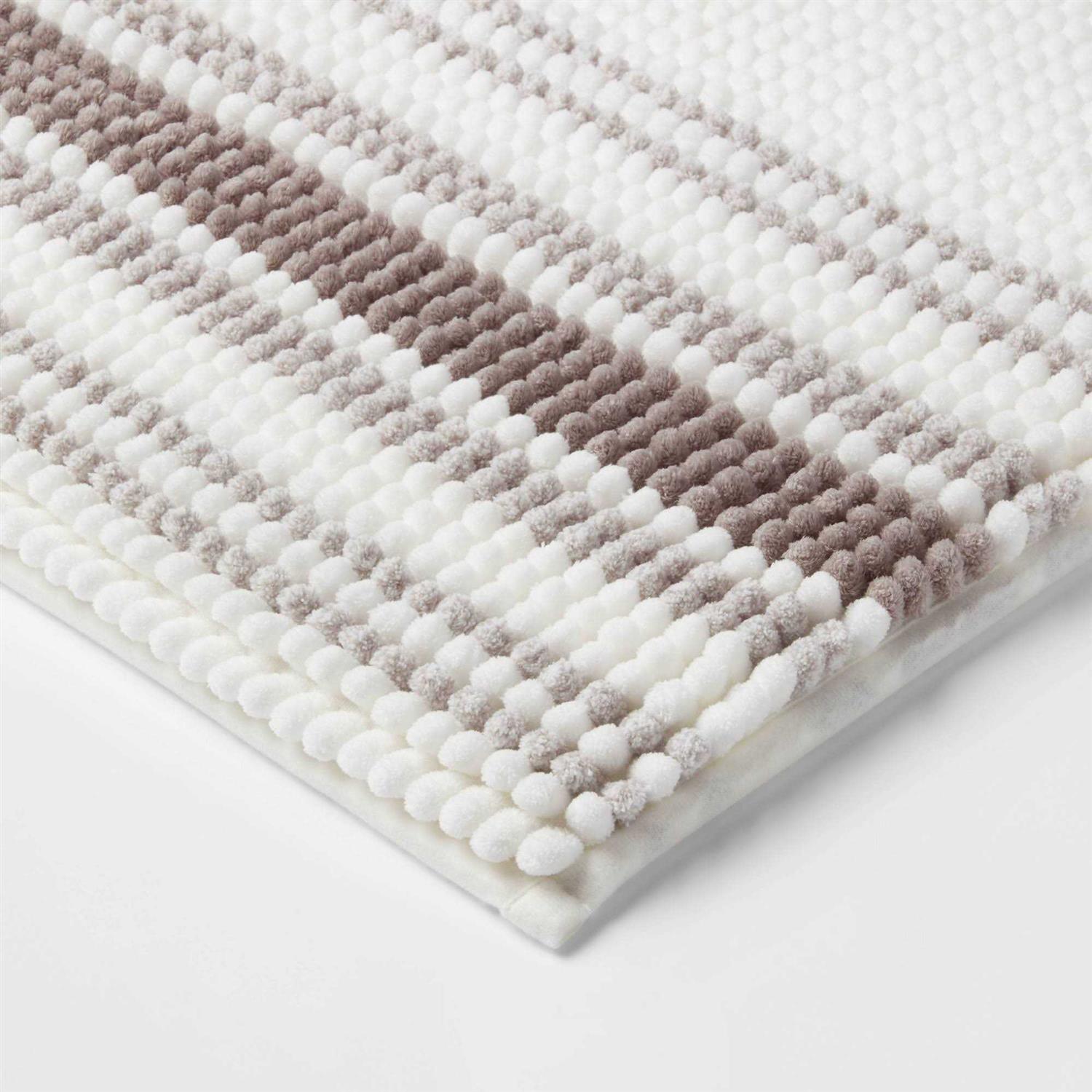 Threshold 20x34 Low Chenille Memory Foam Bath Rug Navy - Image 5