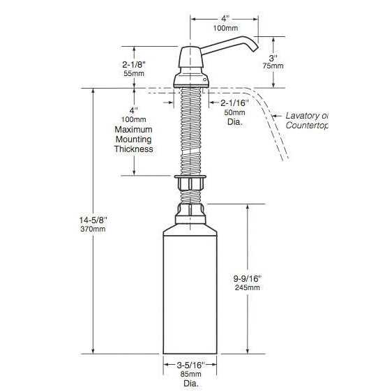 Bobrick Lavatory-Mounted Soap Dispenser 34-oz 822 - Image 5